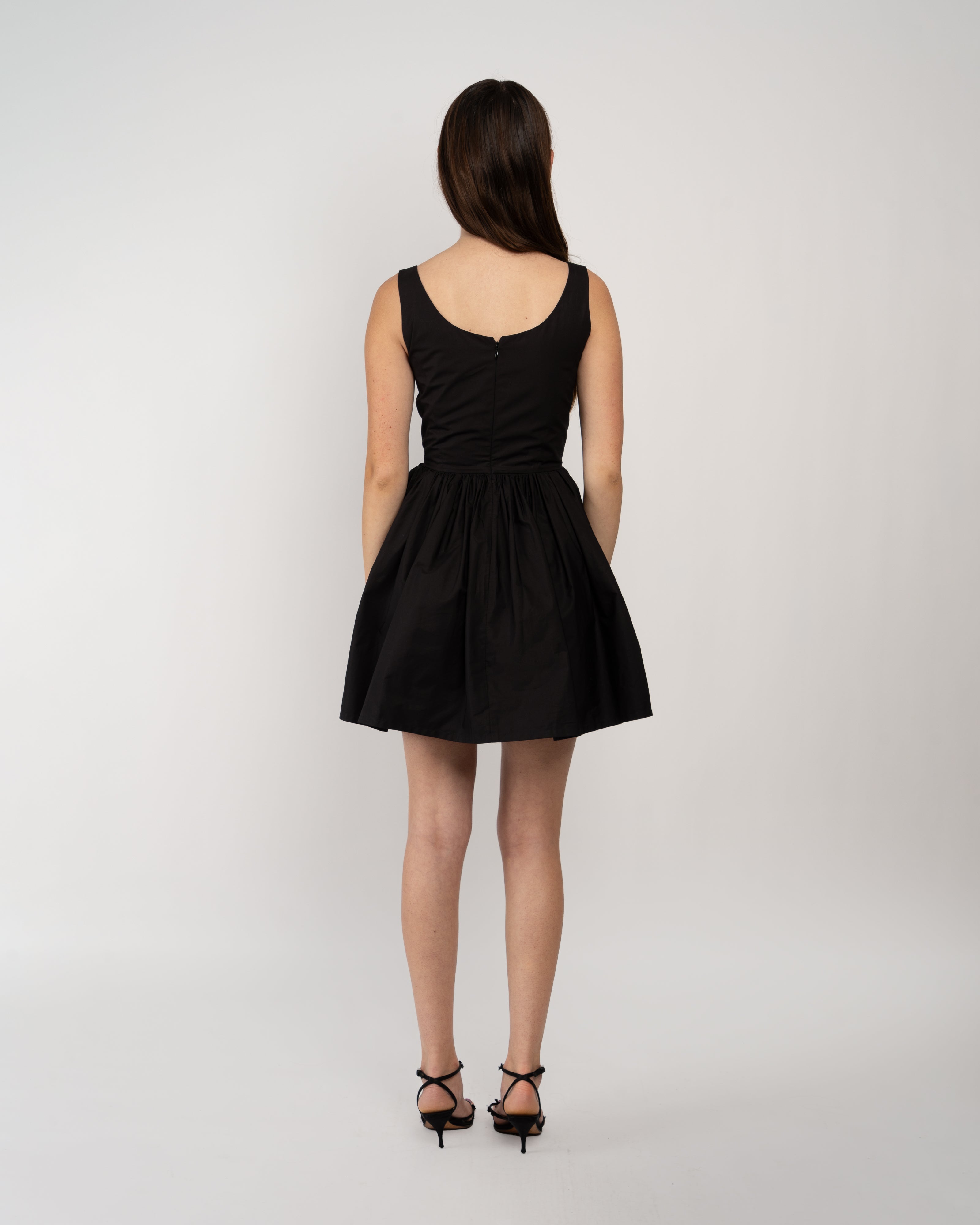 Lauren Dress in Black Cotton