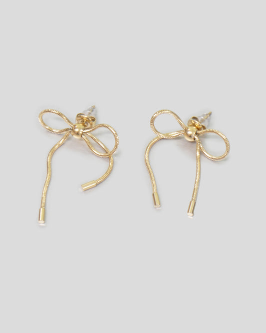 Marland Backus - Pair of Gold Bow Earrings