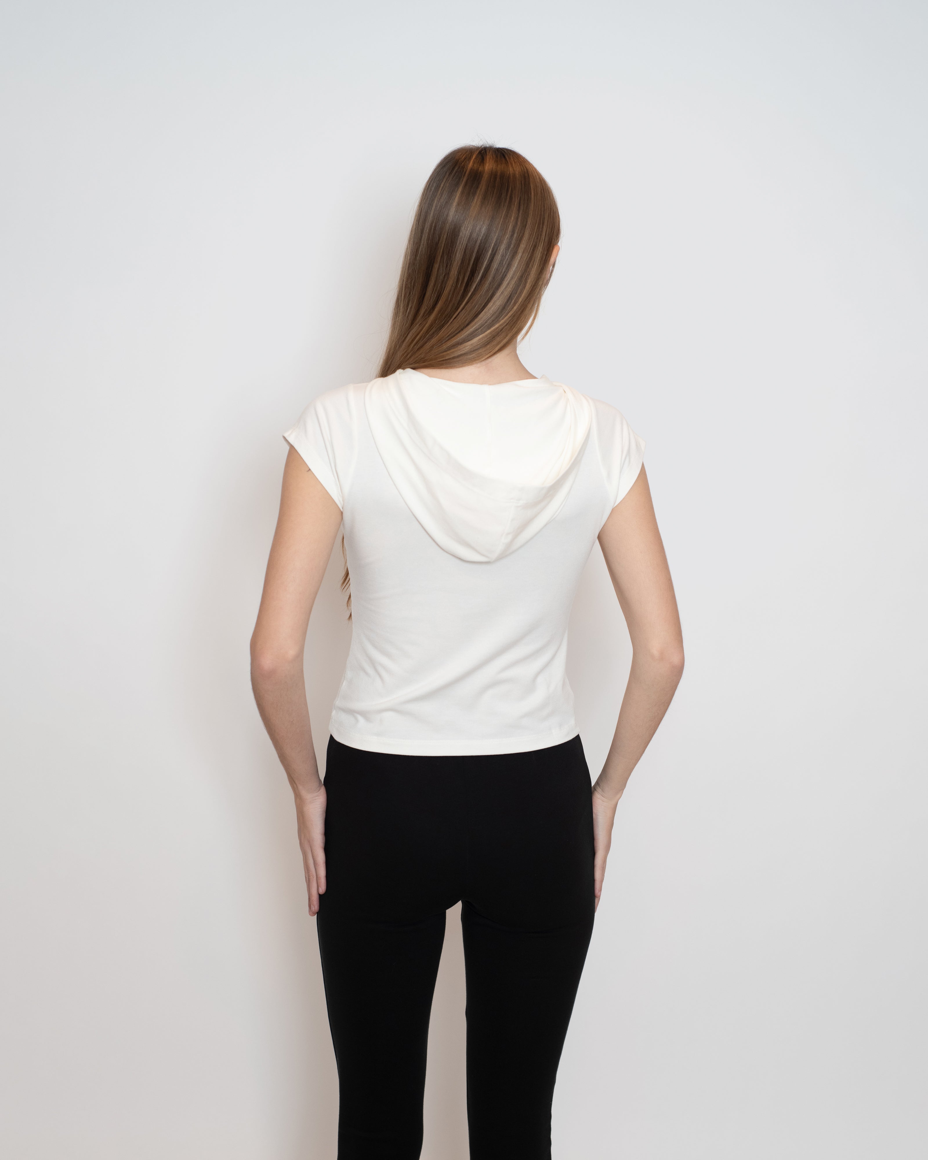 White Hooded Top