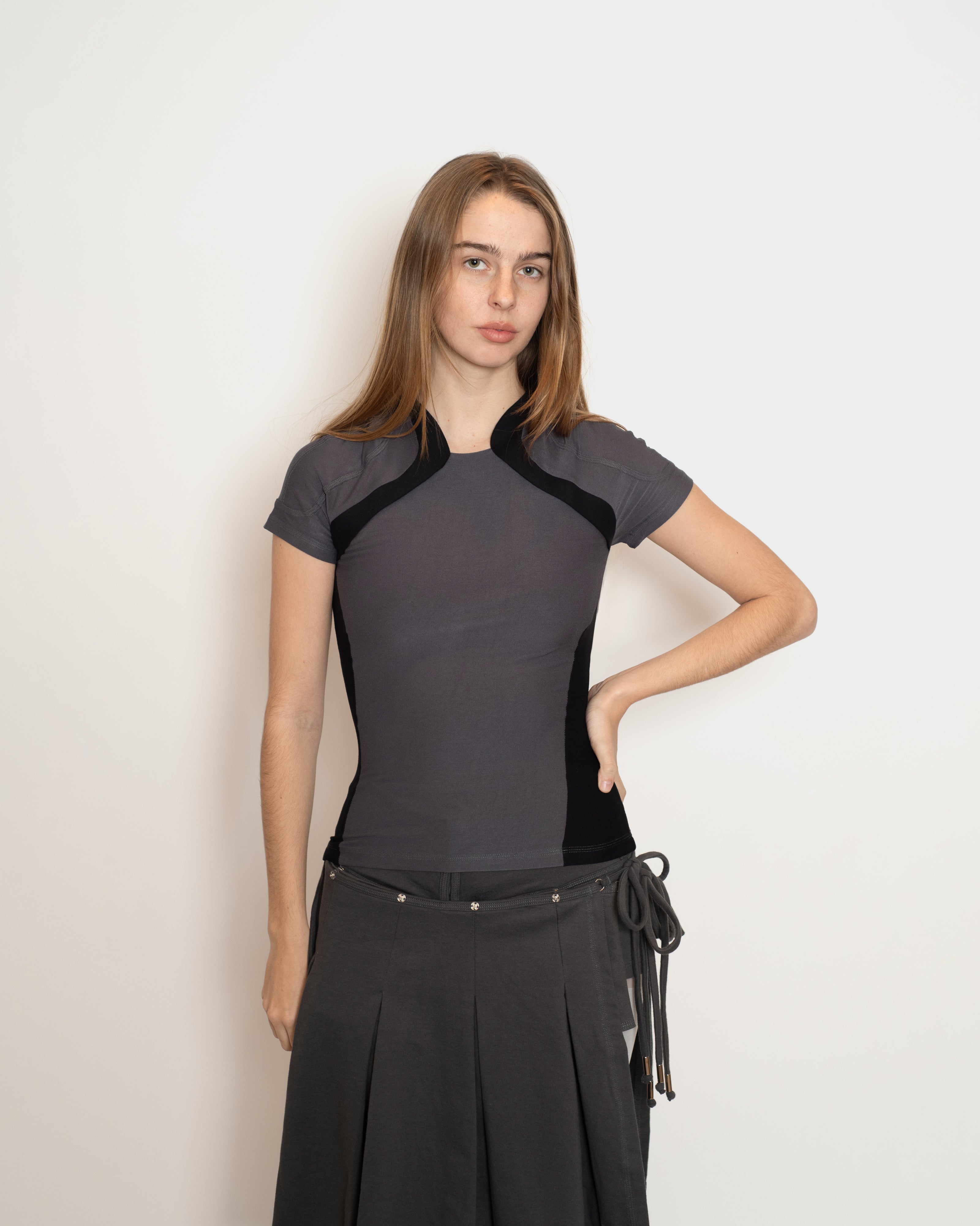 Charcoal Armor Reversible Baby Tee