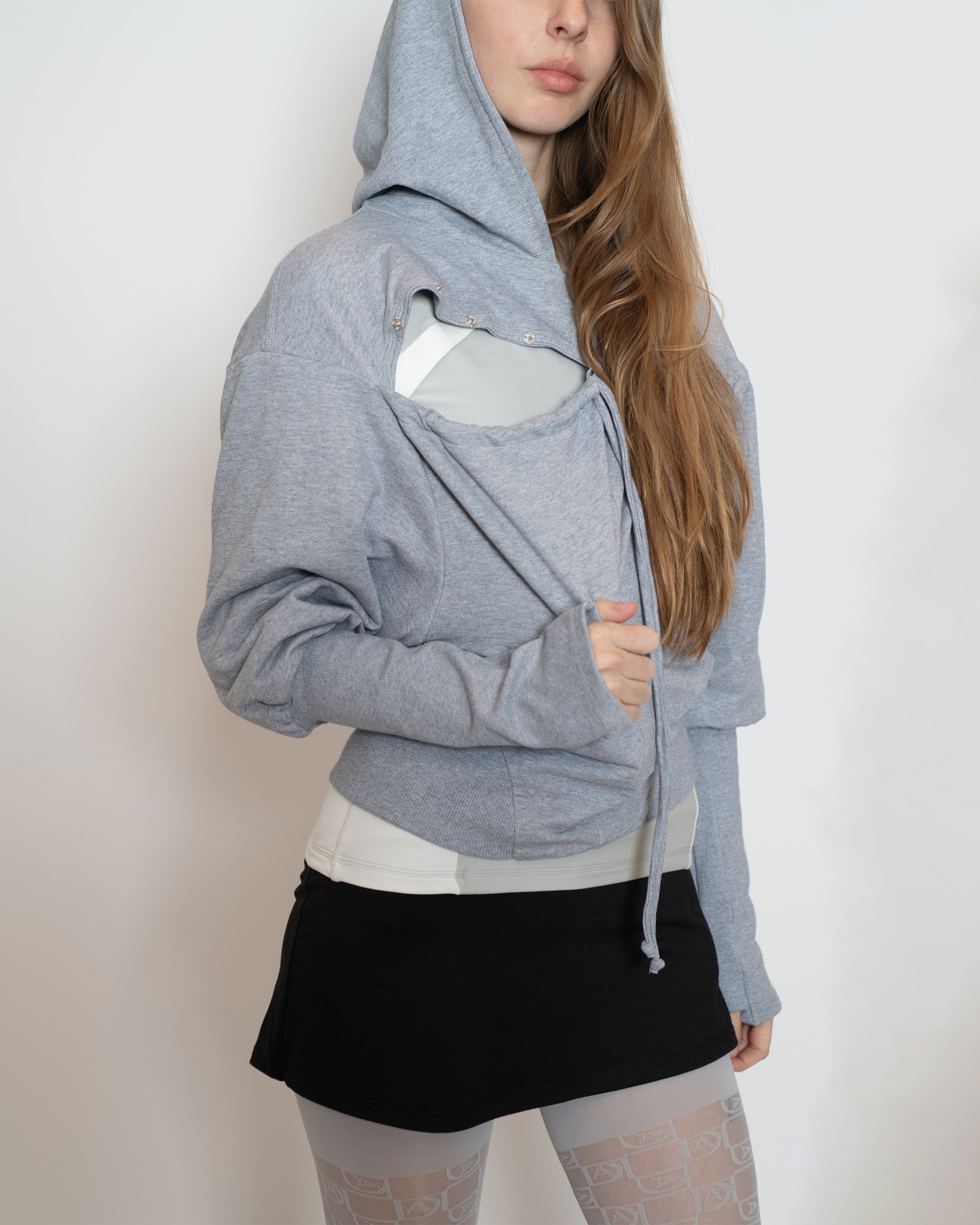 Grey Slash Hoodie