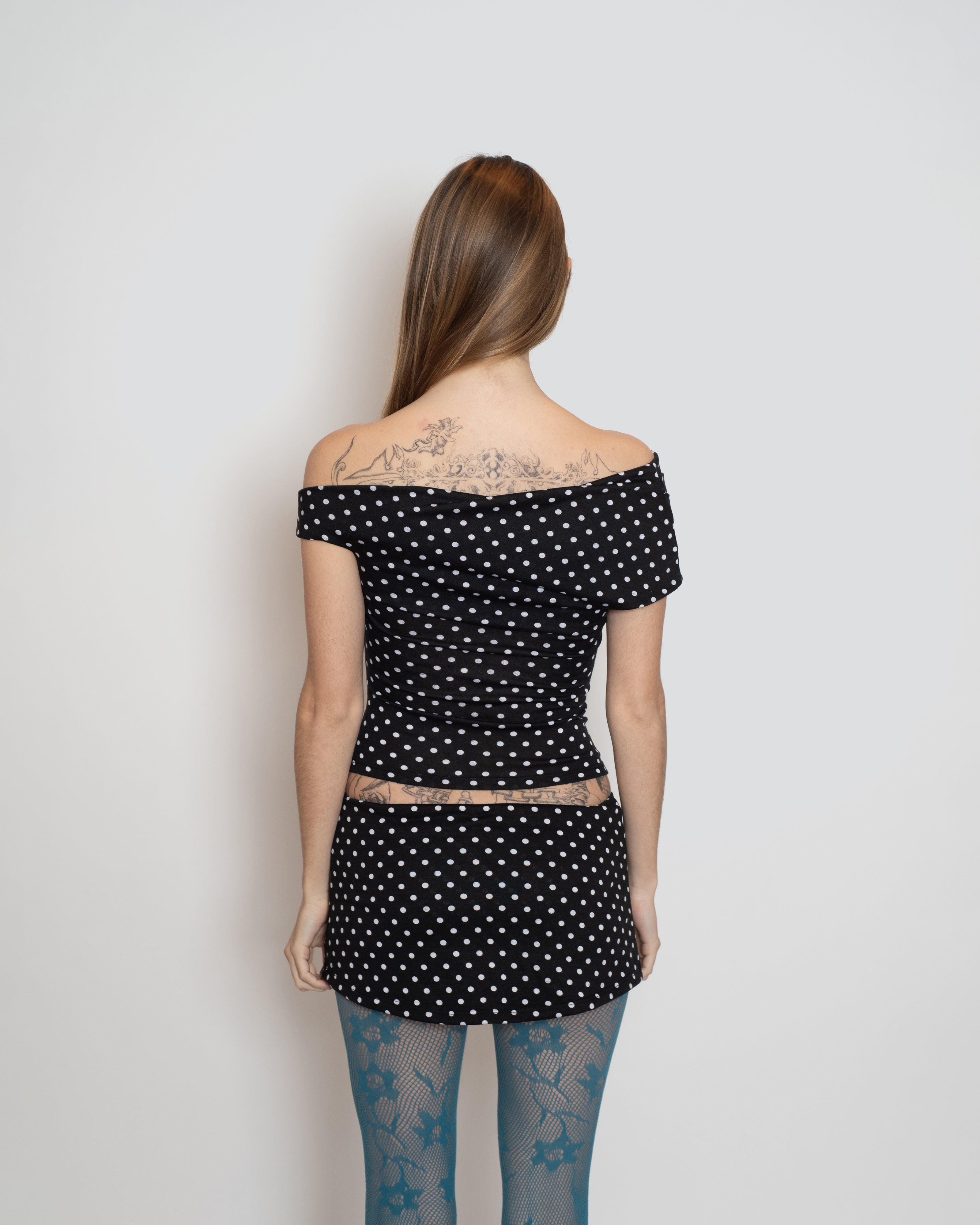 Black Polka Dot Olympia Top
