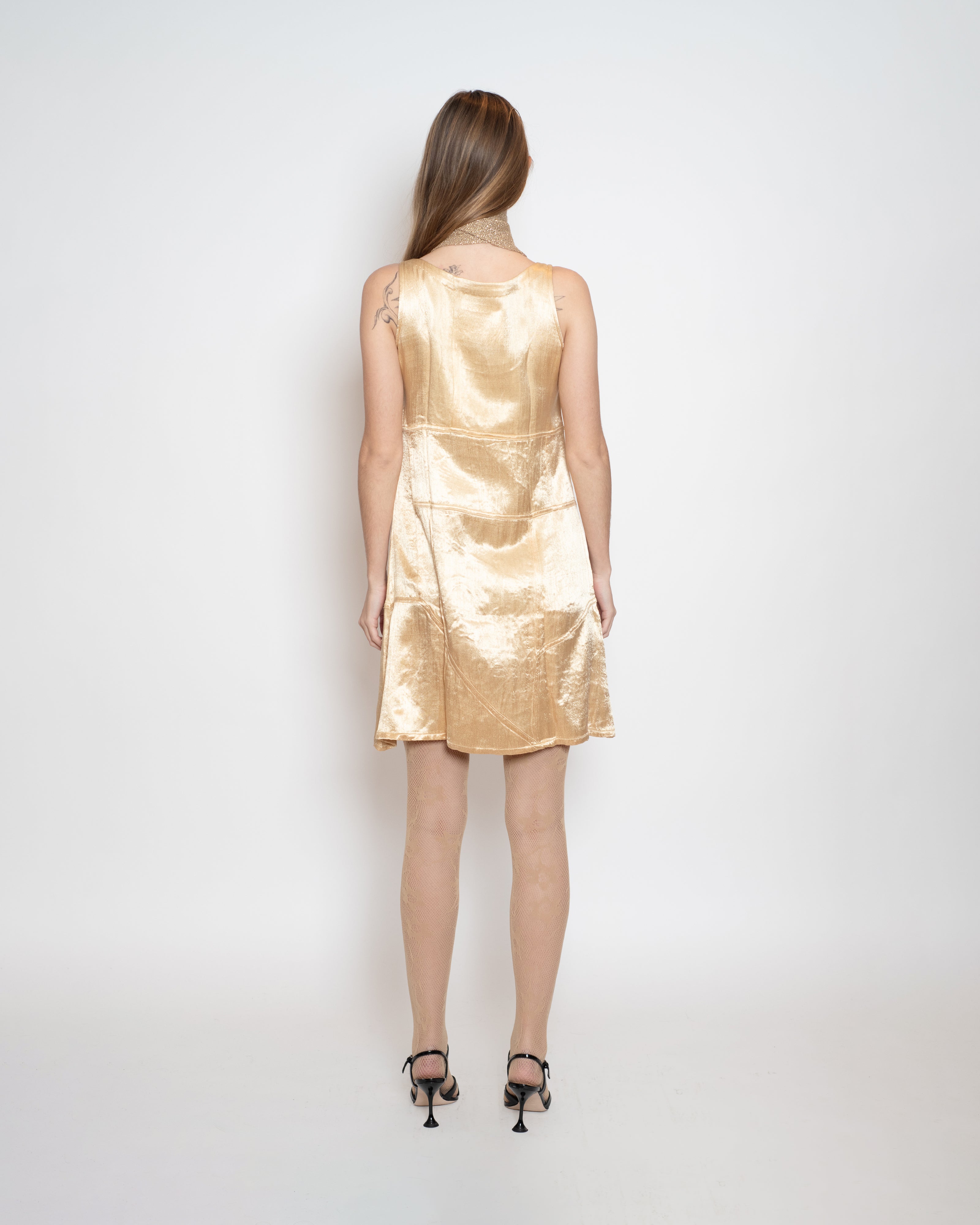 Spider Warli Beadwork Sheath Dress