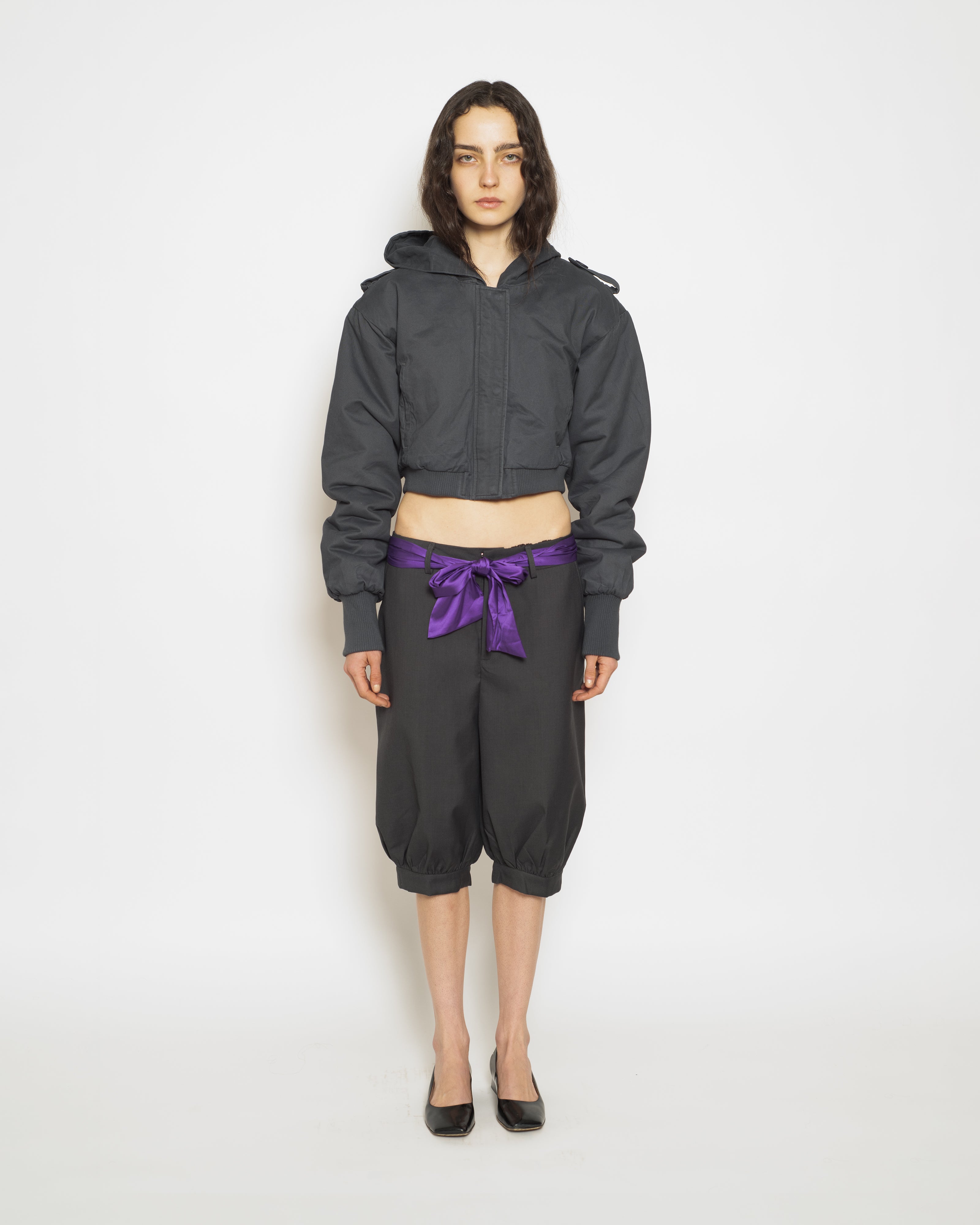 Slouch Capris in Grey