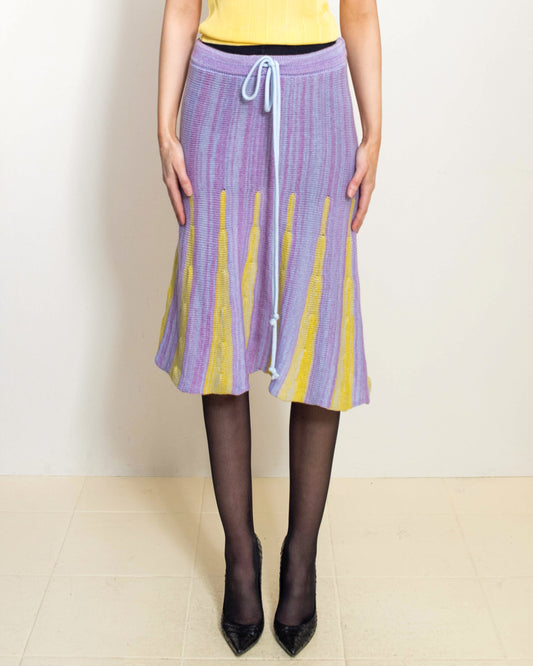 Purple Haze Godet Midi Skirt