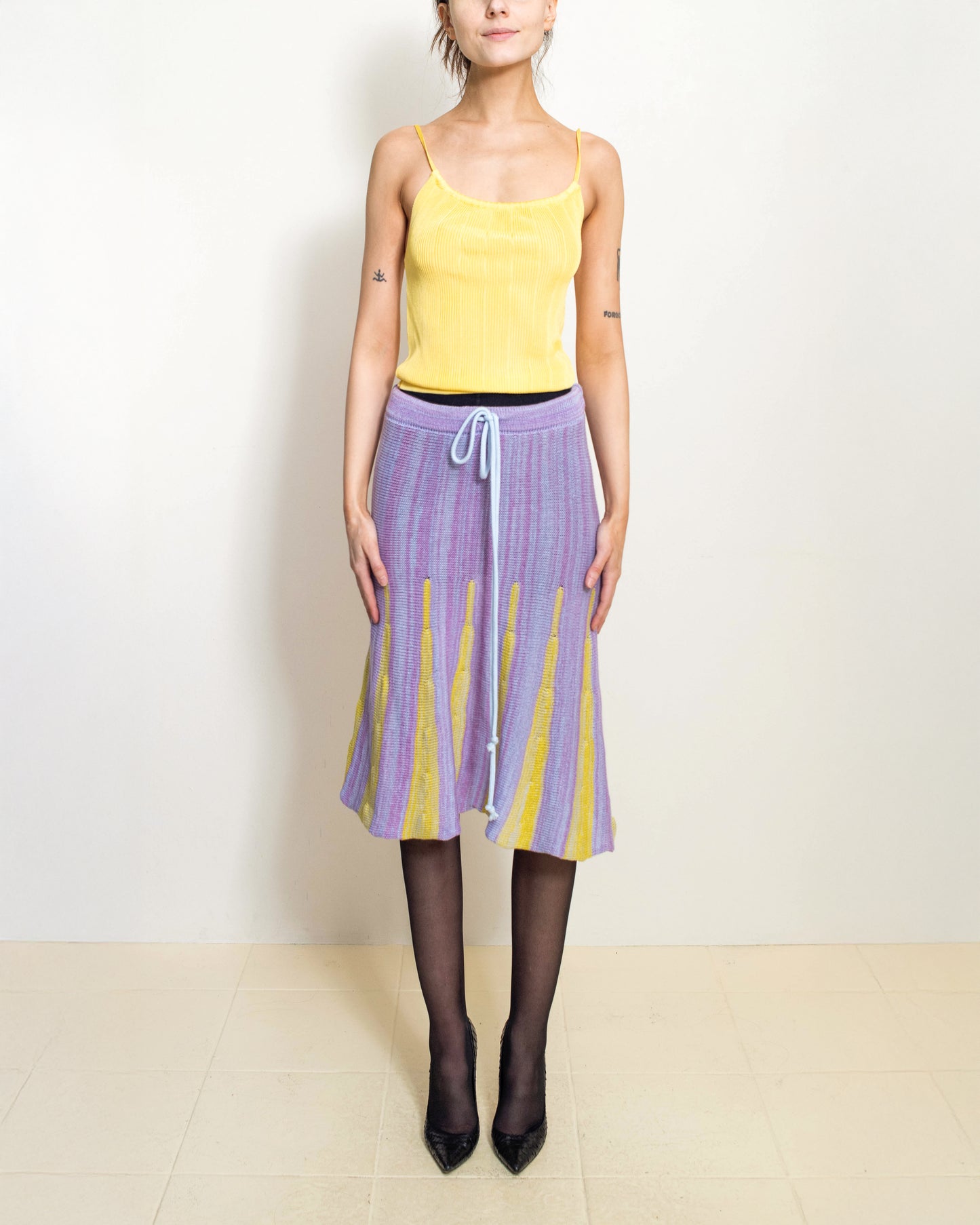 Purple Haze Godet Midi Skirt