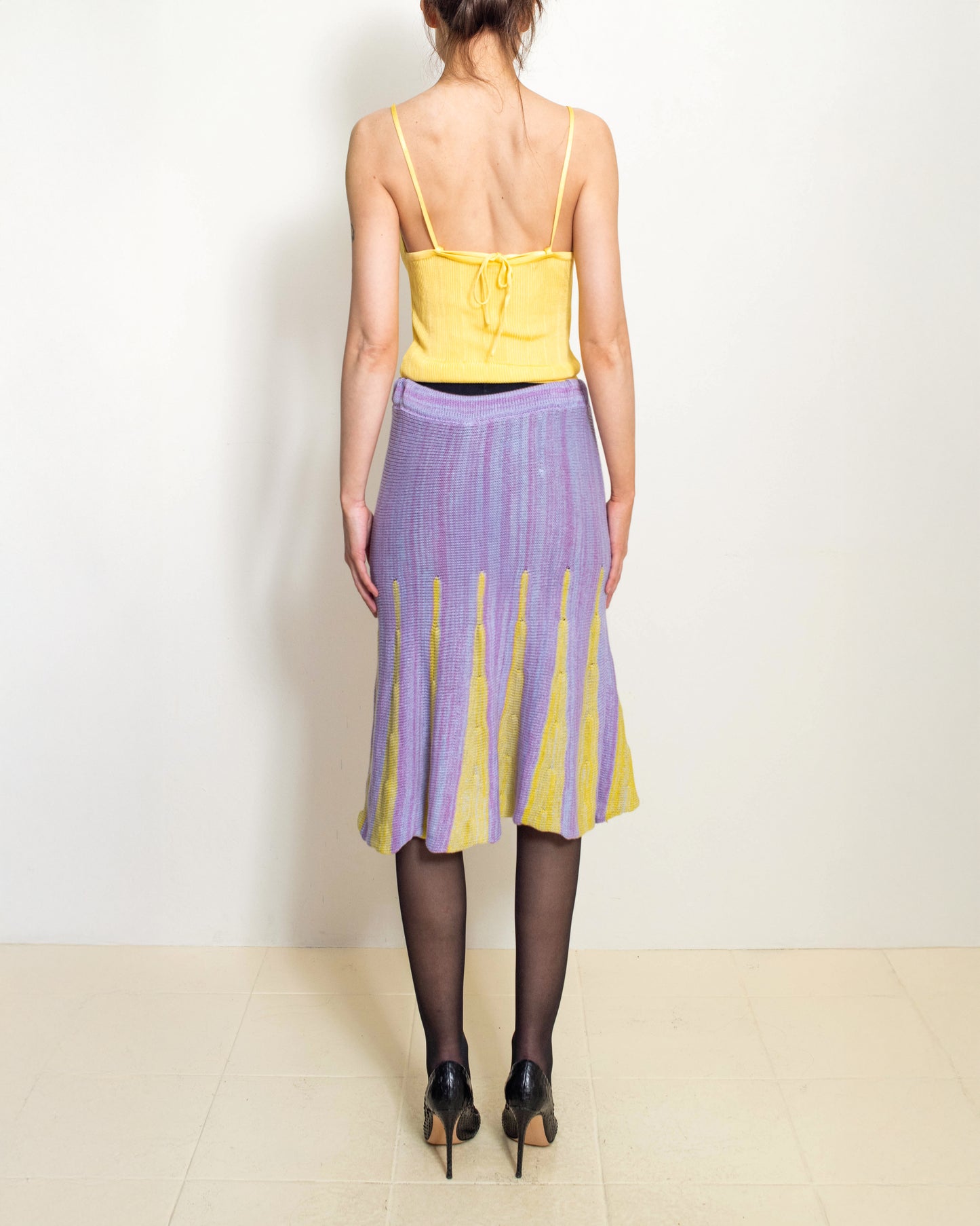 Purple Haze Godet Midi Skirt