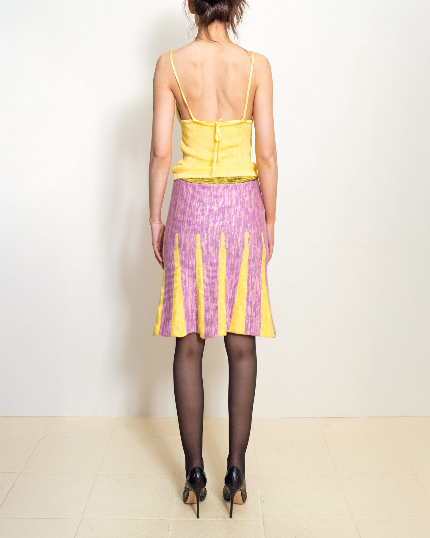 Godet Midi Skirt in Fairy Floss