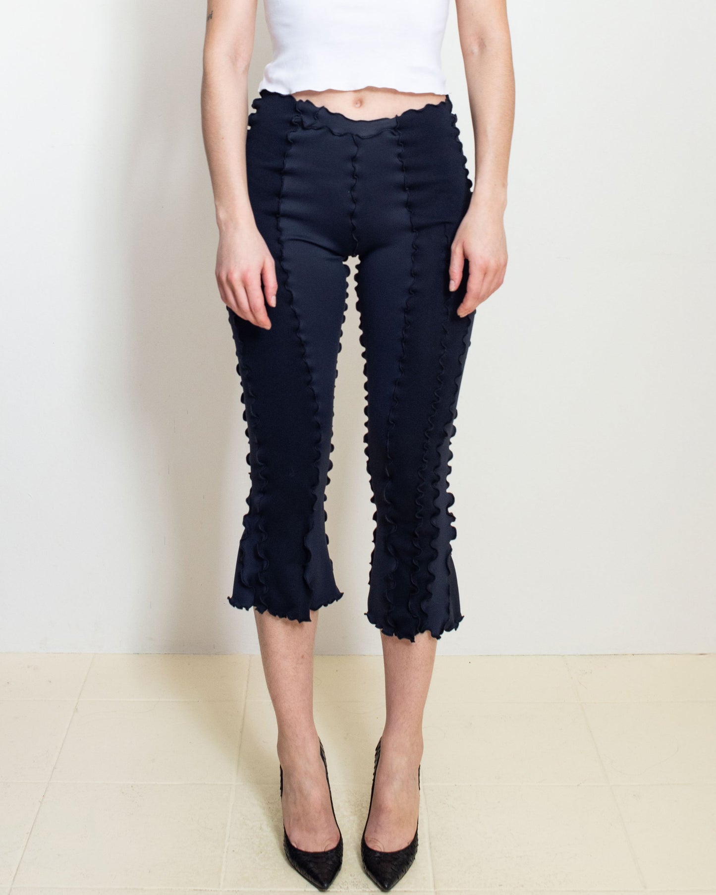 Black Patch Capris