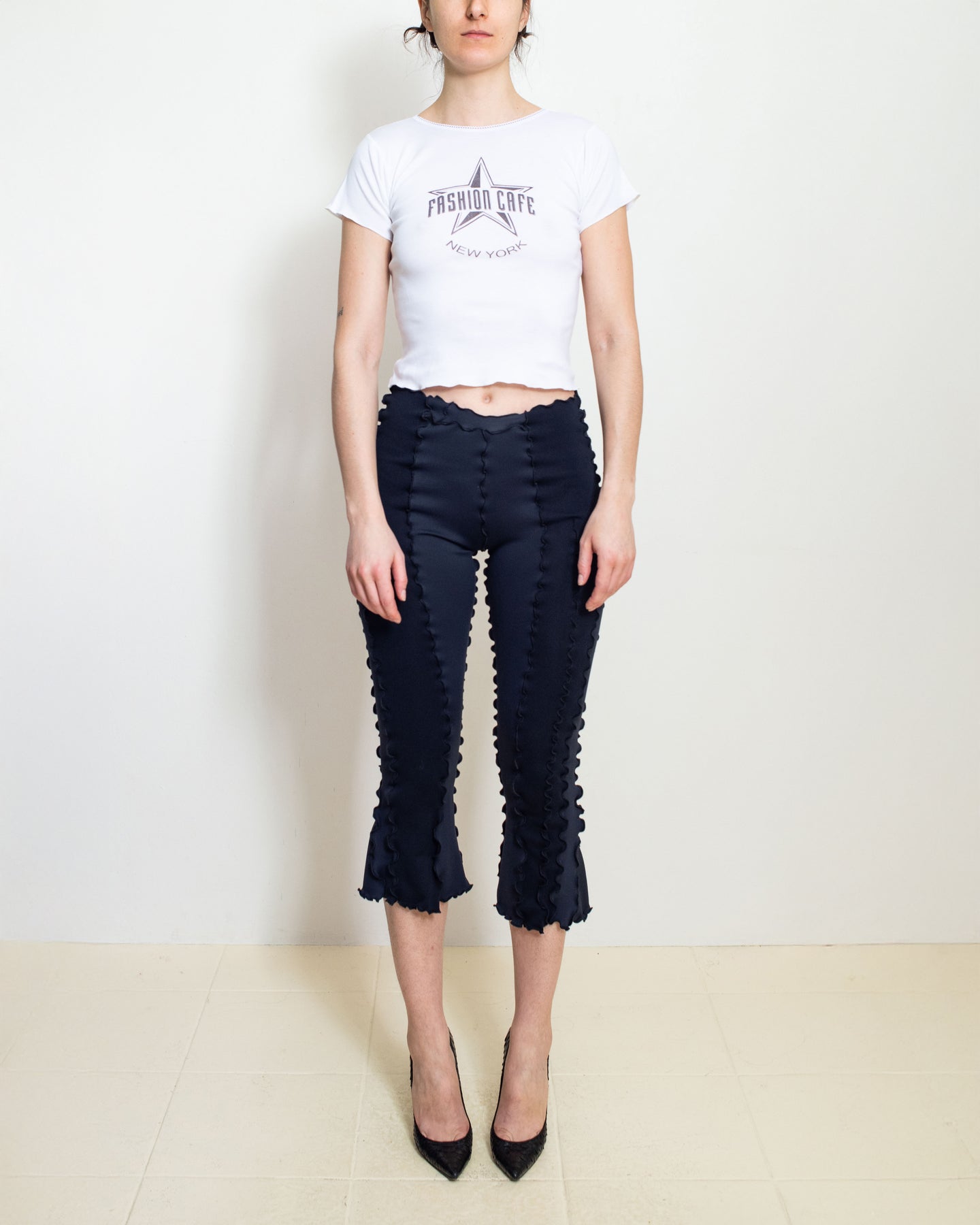 Black Patch Capris