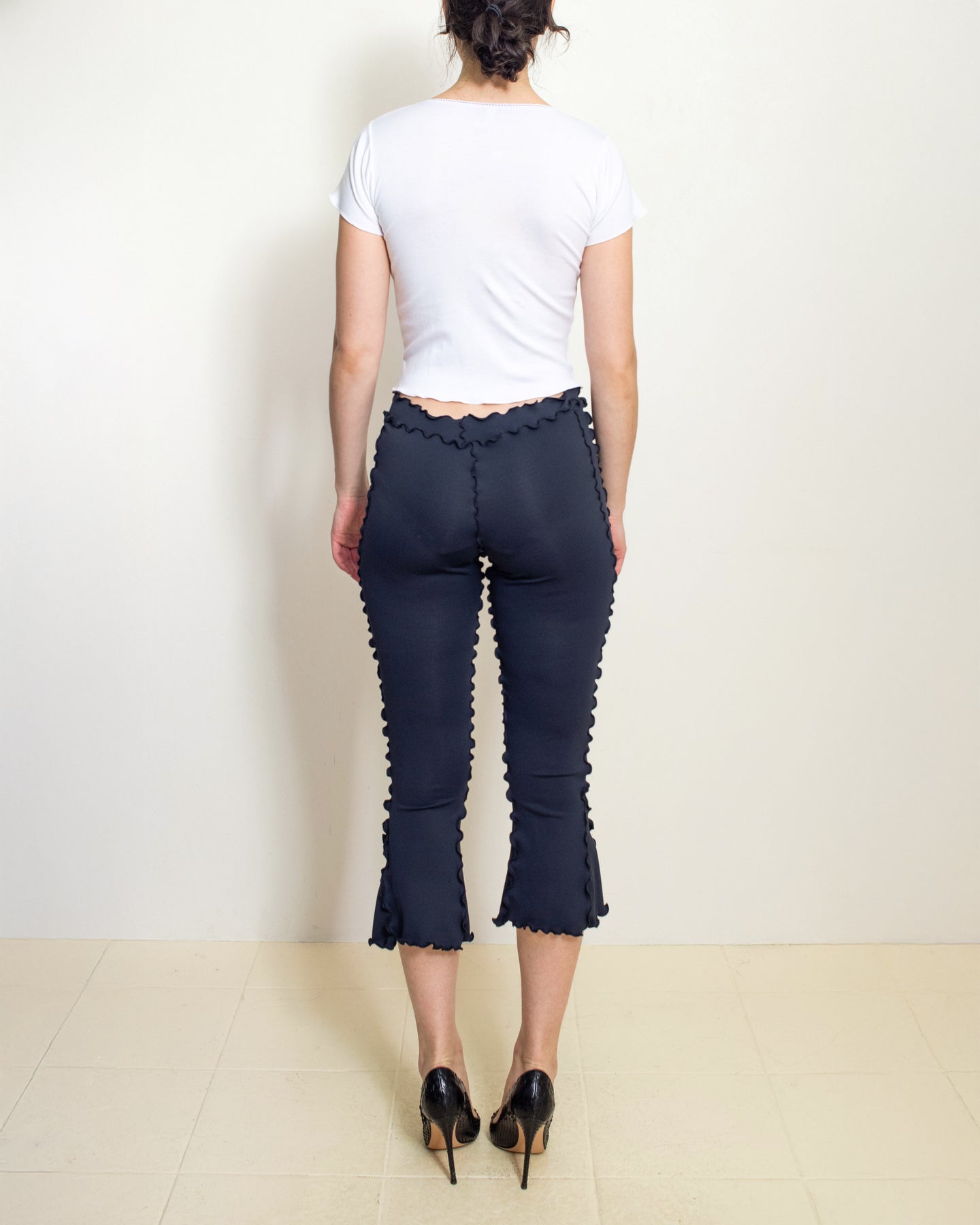 Black Patch Capris