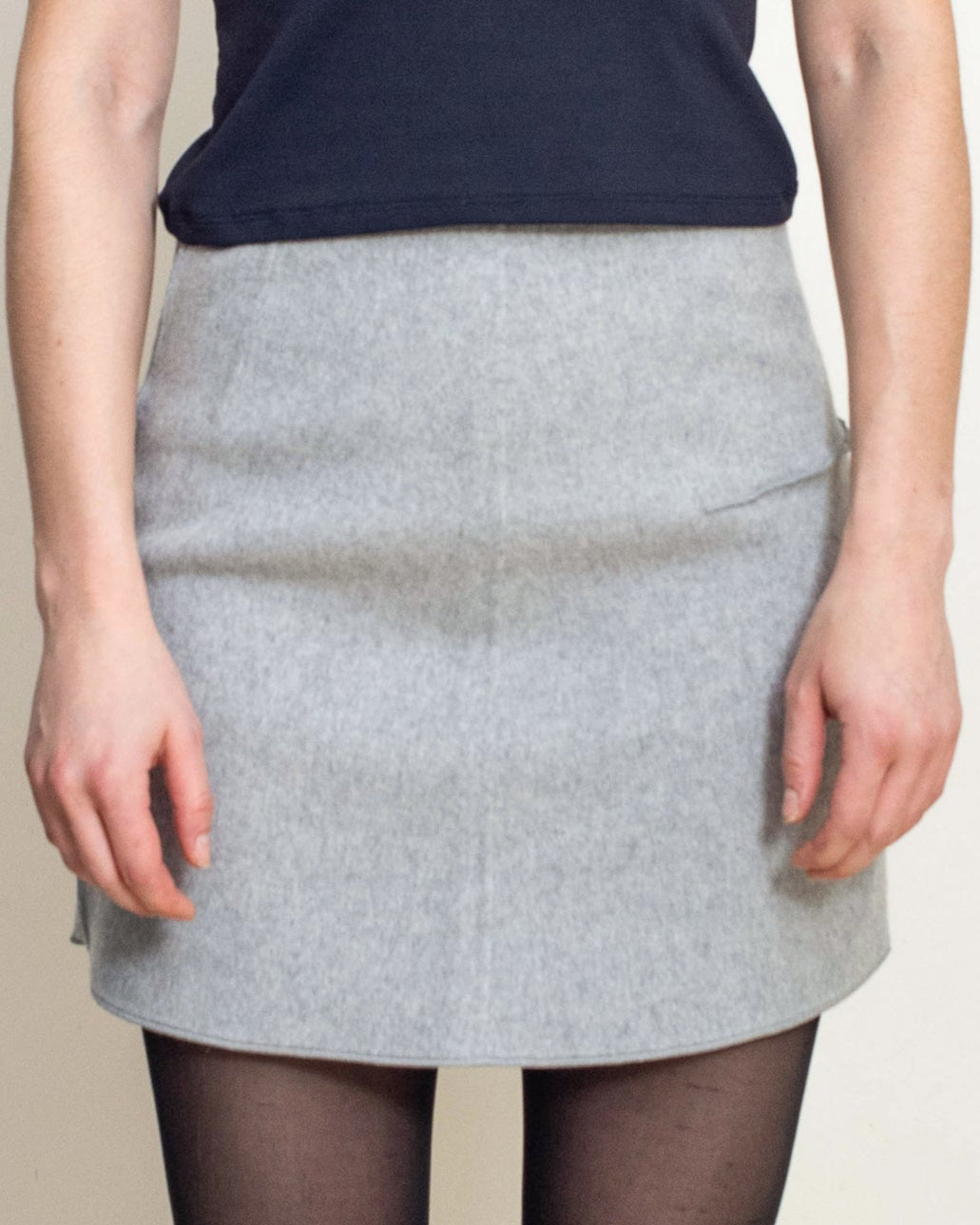 Patch Winter Mini Skirt