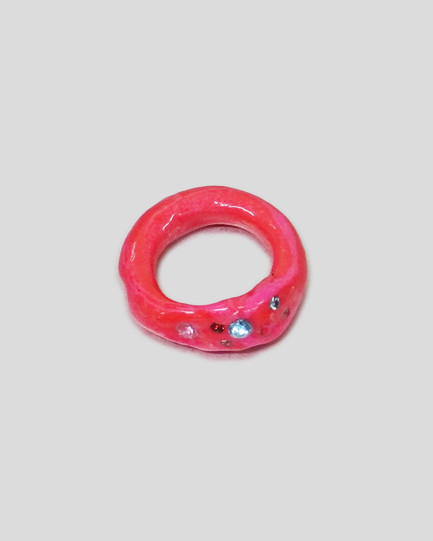 Red OG Blobb Ring with Dots