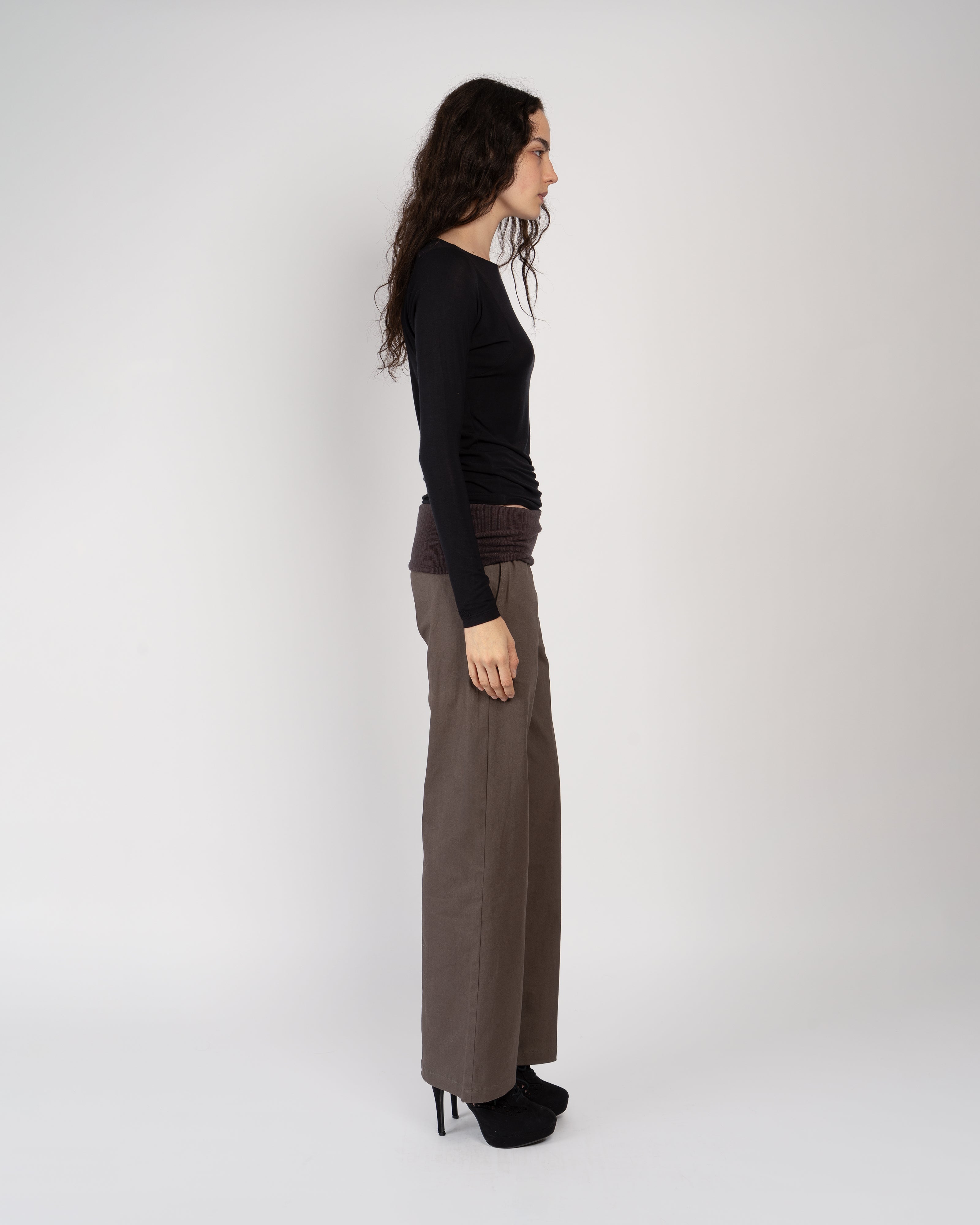 Charcoal Journal Pants in Twill