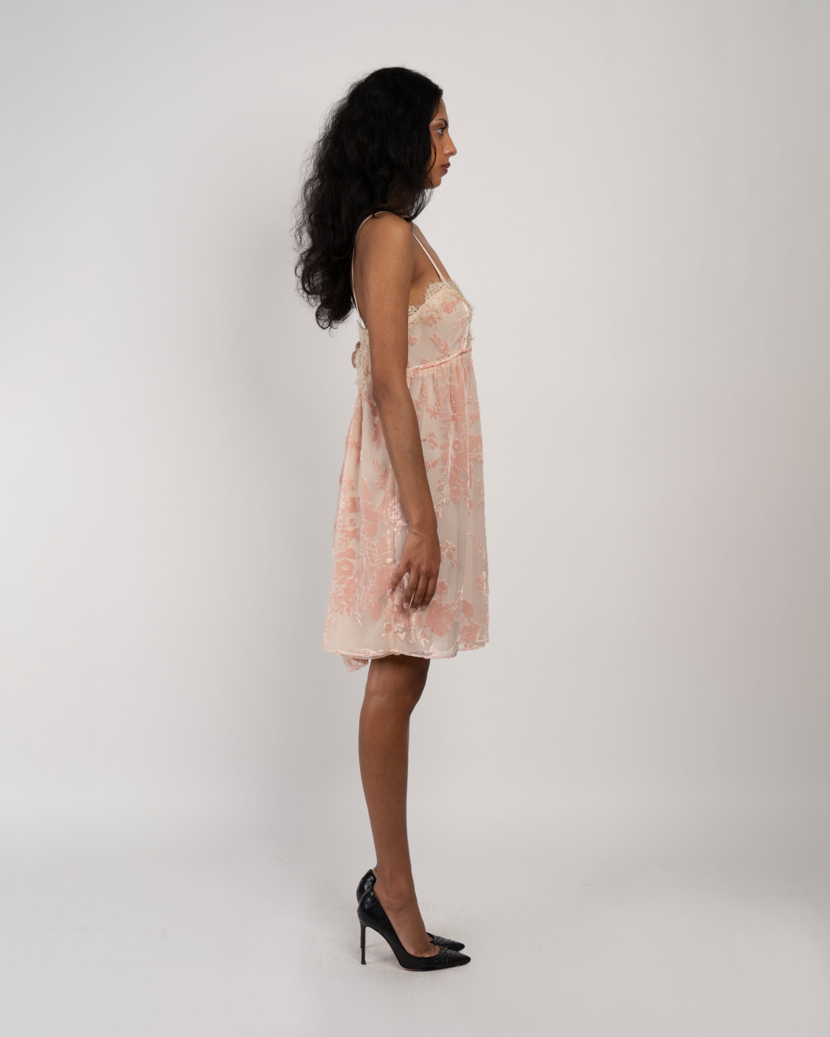 Blush Boudoir Velvet Dress