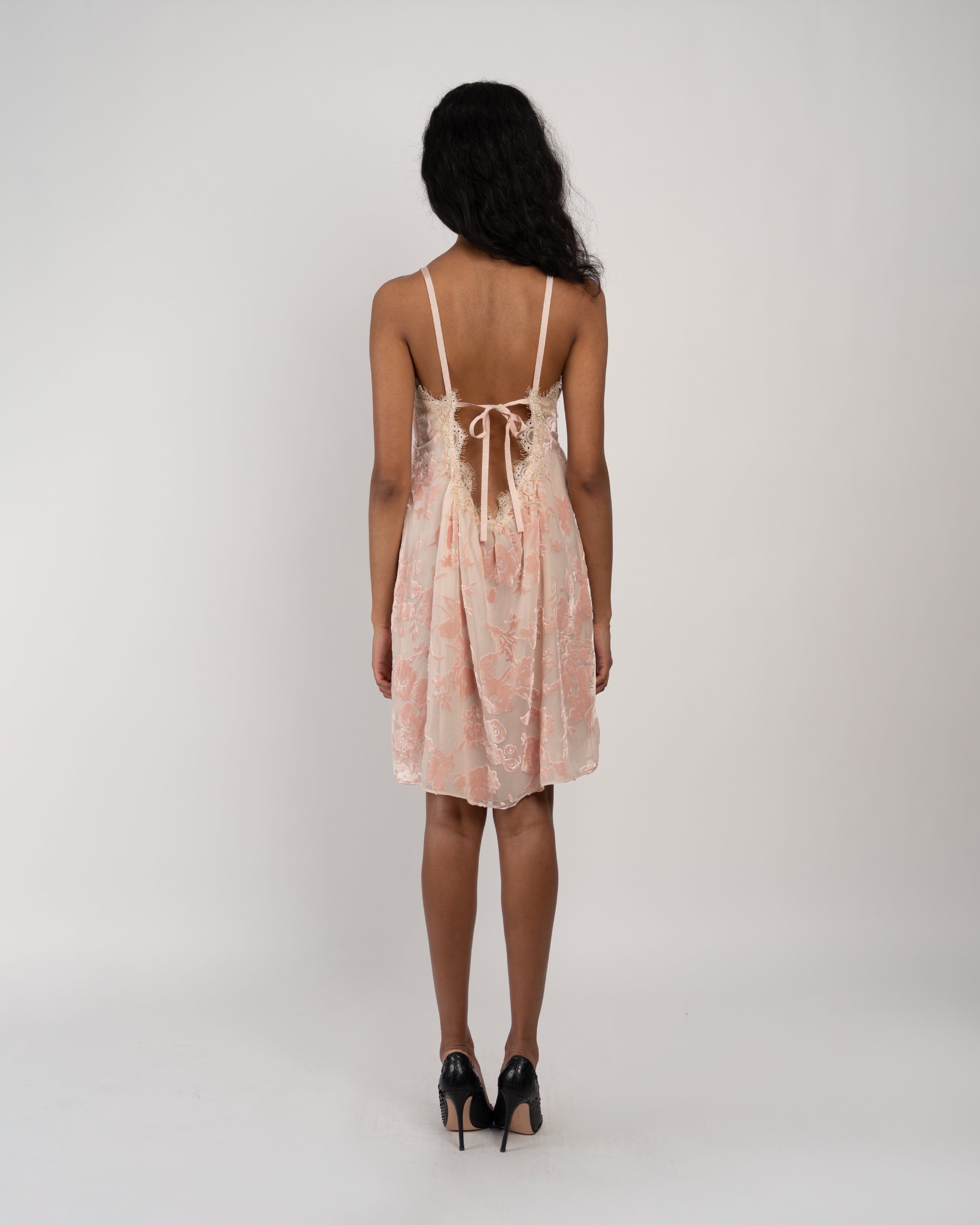 Blush Boudoir Velvet Dress