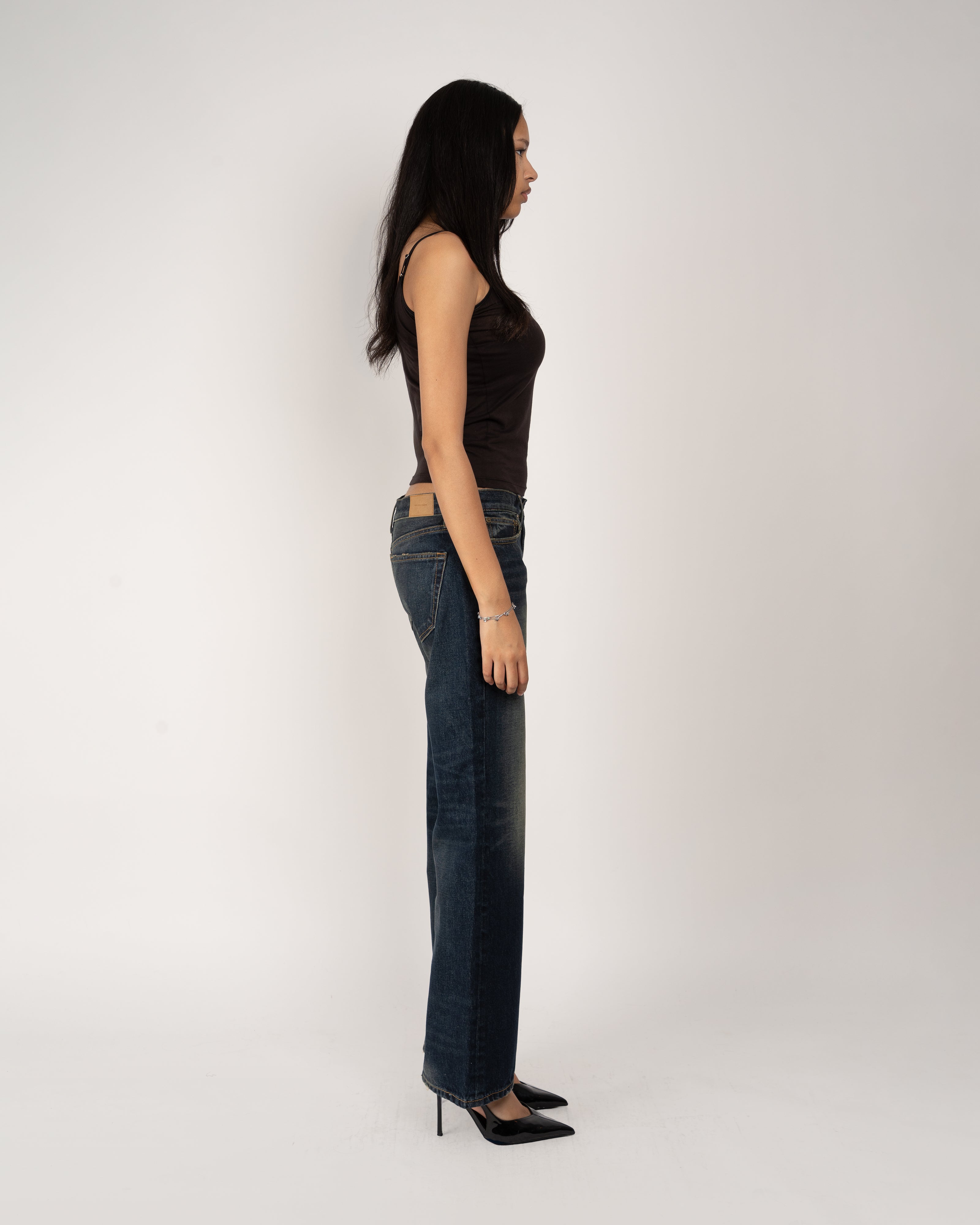 Henley Camisole in Black