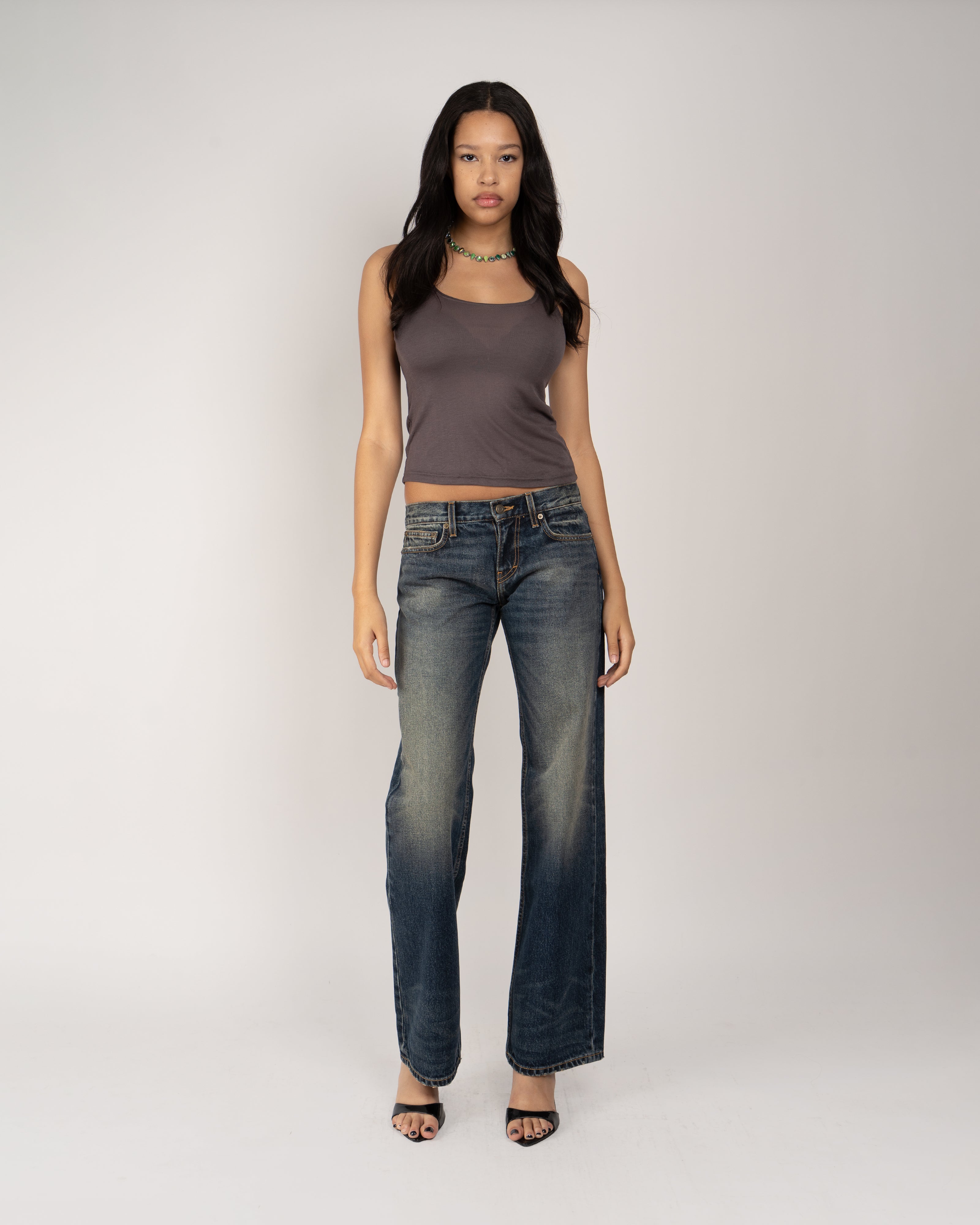 Silk Jersey Squared Tank Top