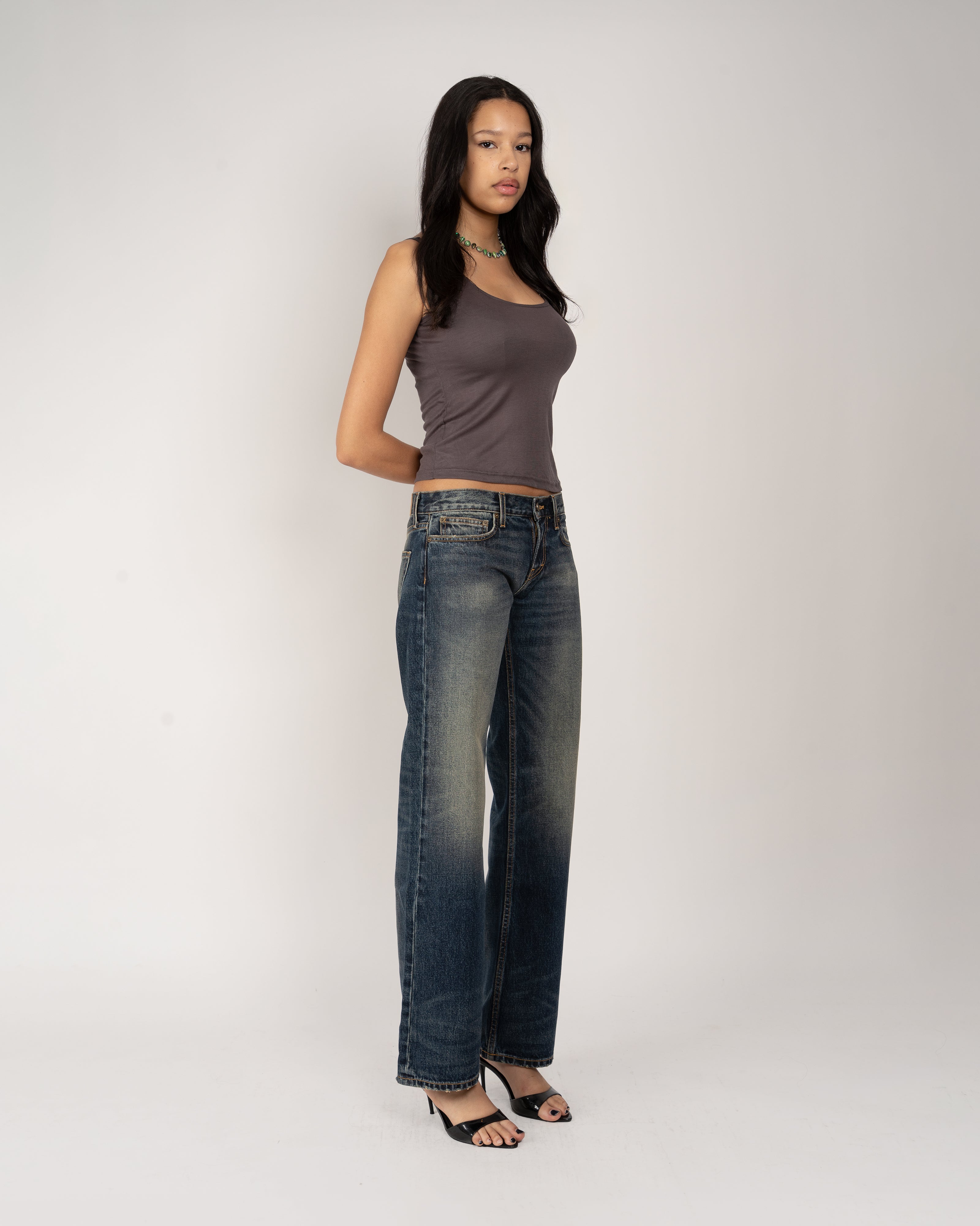 Silk Jersey Squared Tank Top