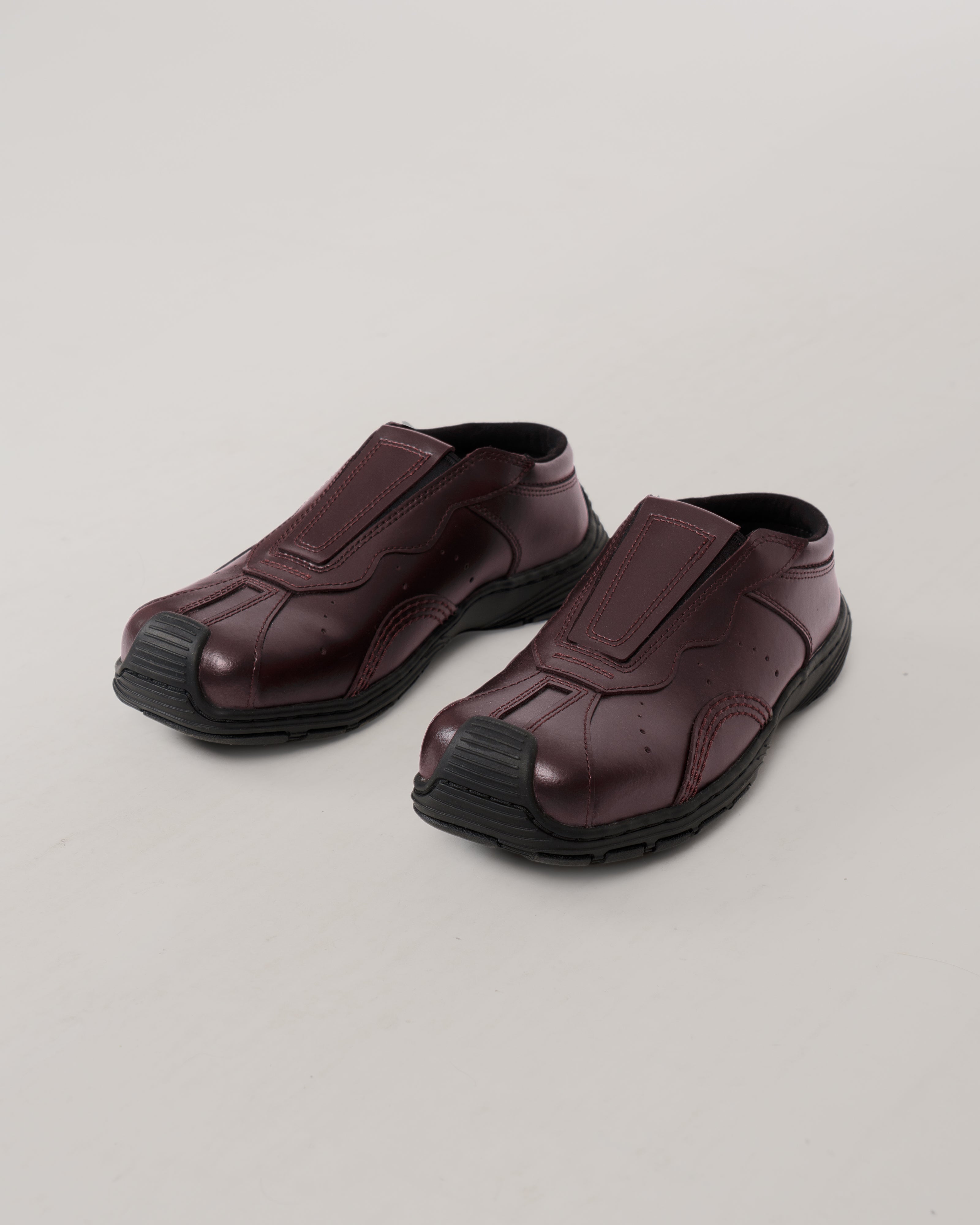 Aurix Slip On Mule in Oxblood Leather