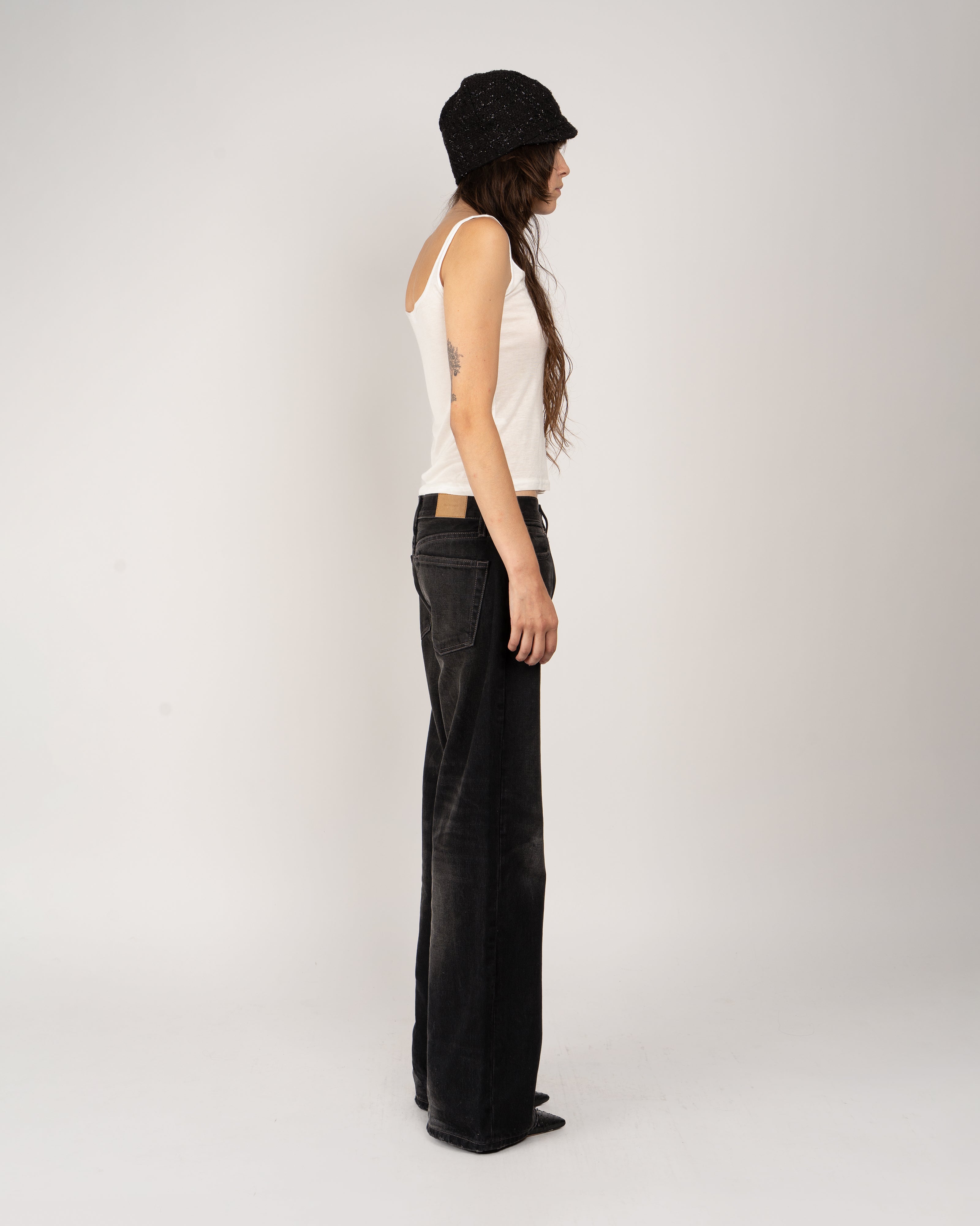 Washed Black Bootcut Jean