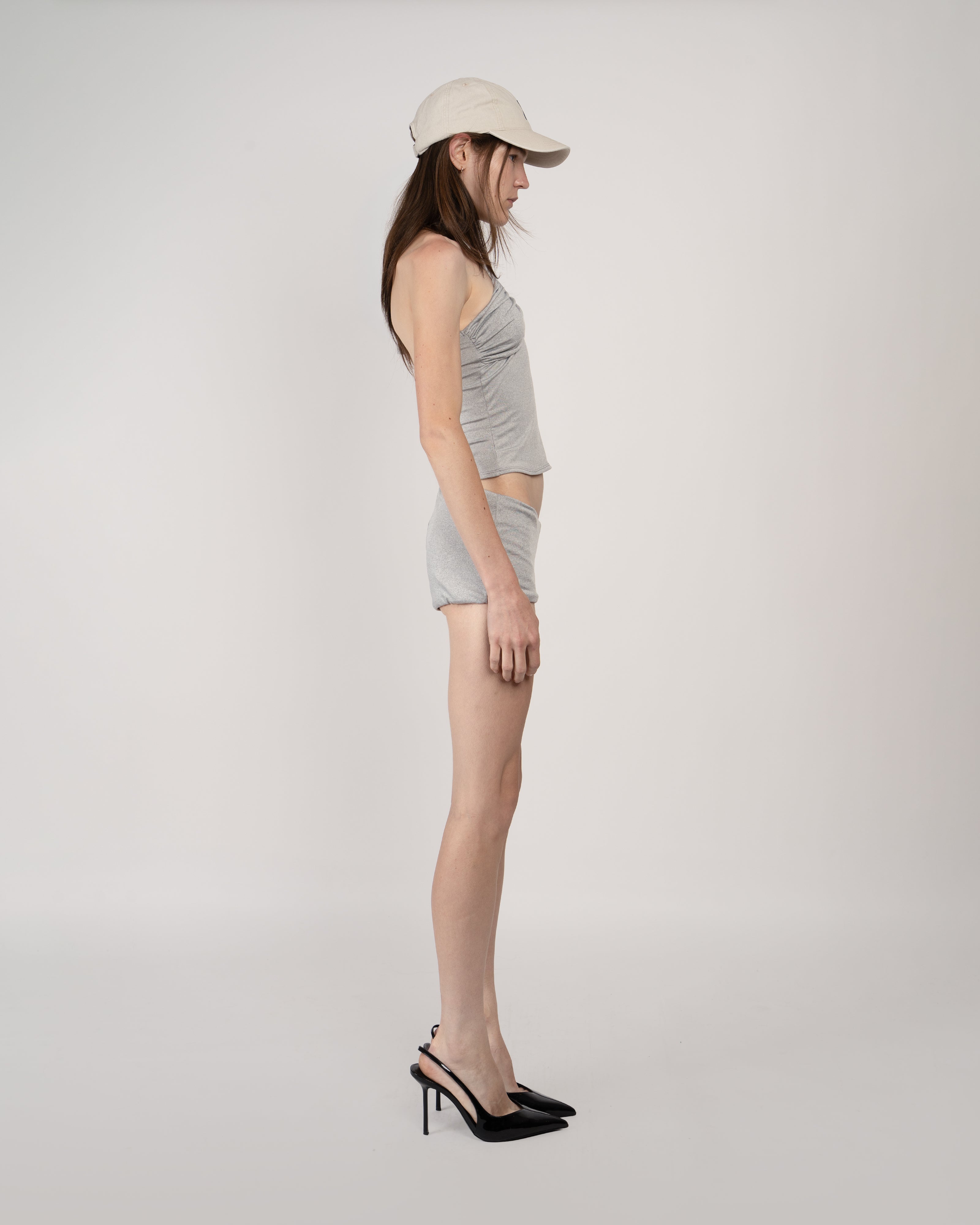 Niihai x Café Forgot Tess Top Swim Set In Grey Marl