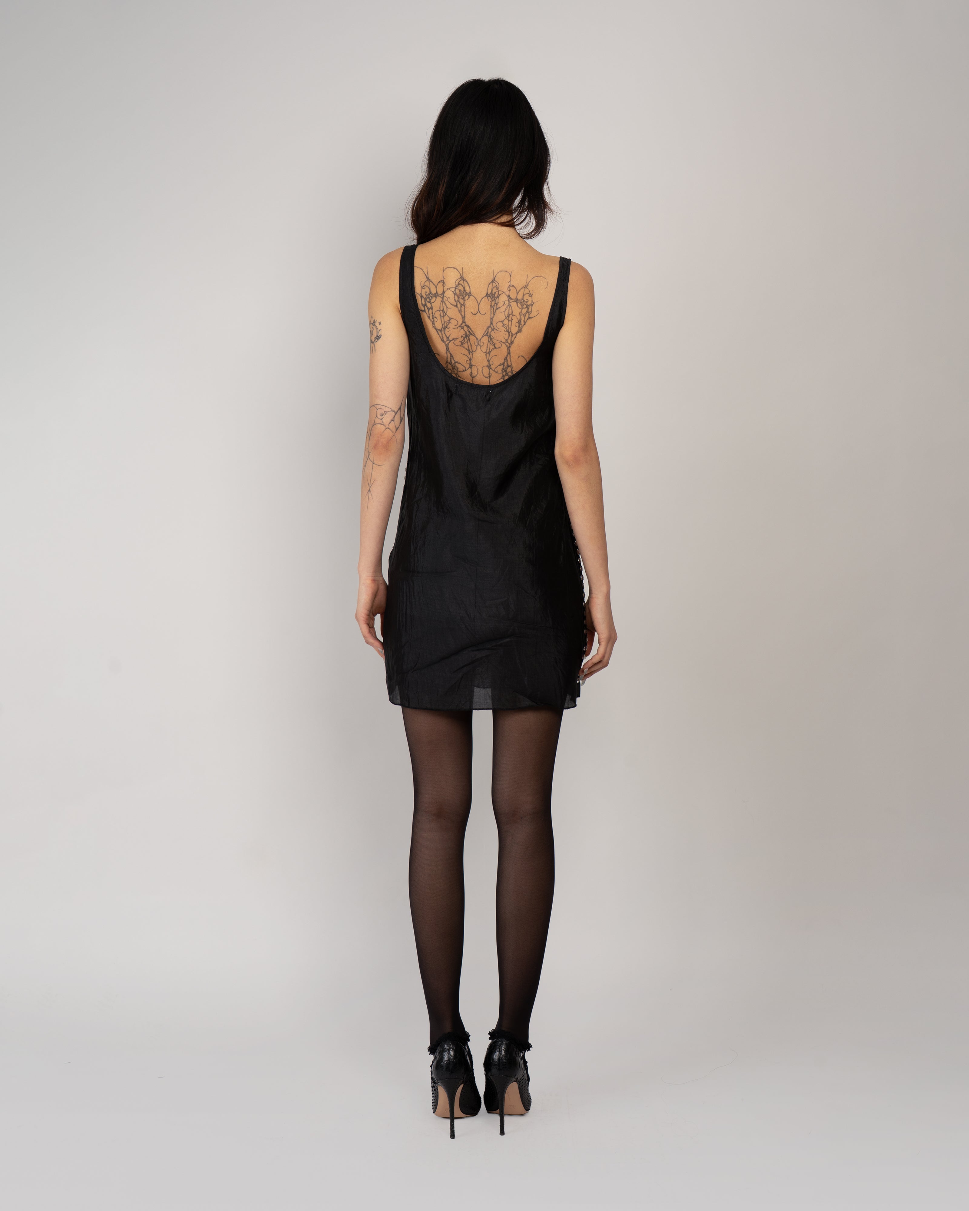 Claude Jewel Mini Dress in Black