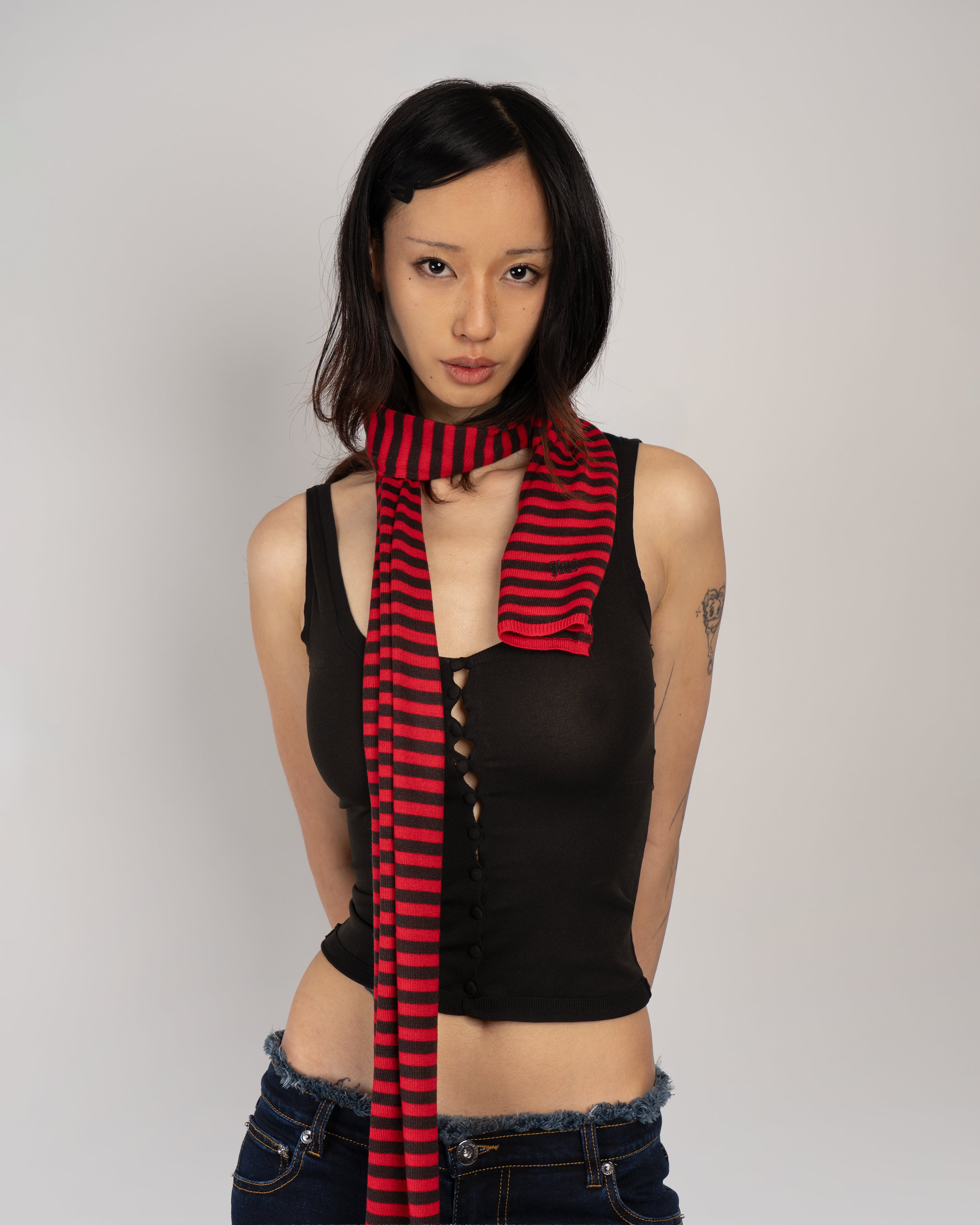 Magalie Scarf in Red-Brown