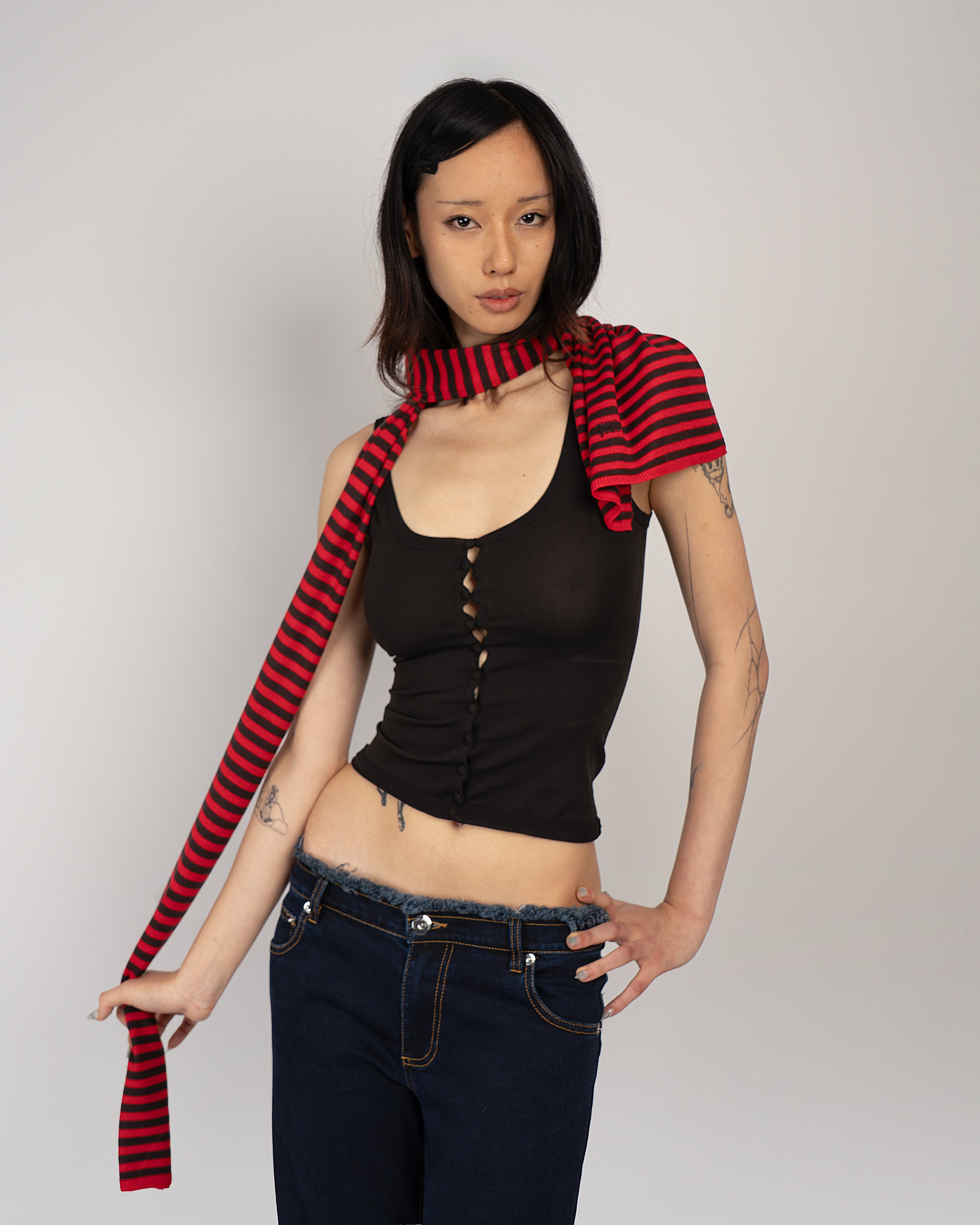 Magalie Scarf in Red-Brown