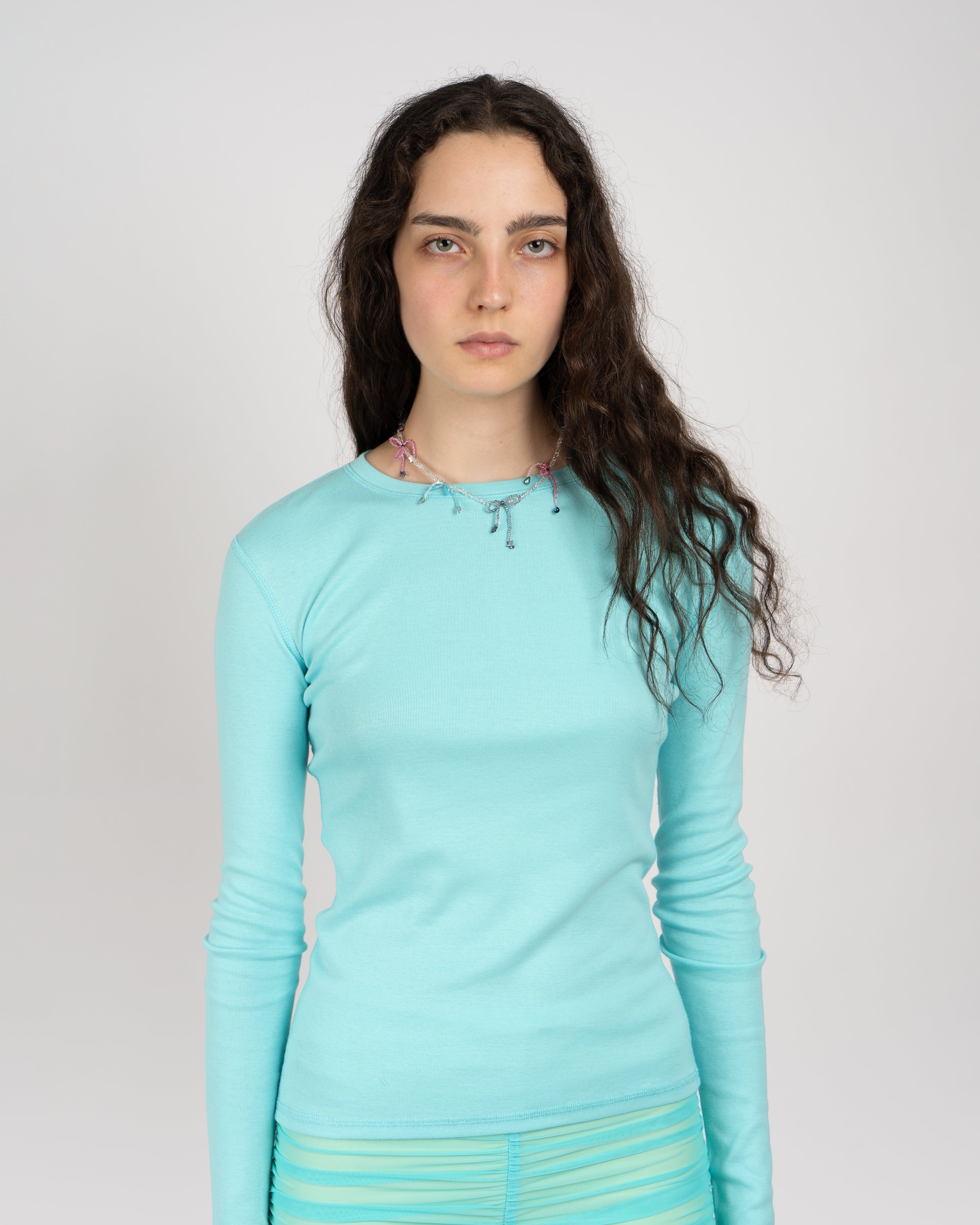 Turquoise Long Sleeve Slim T