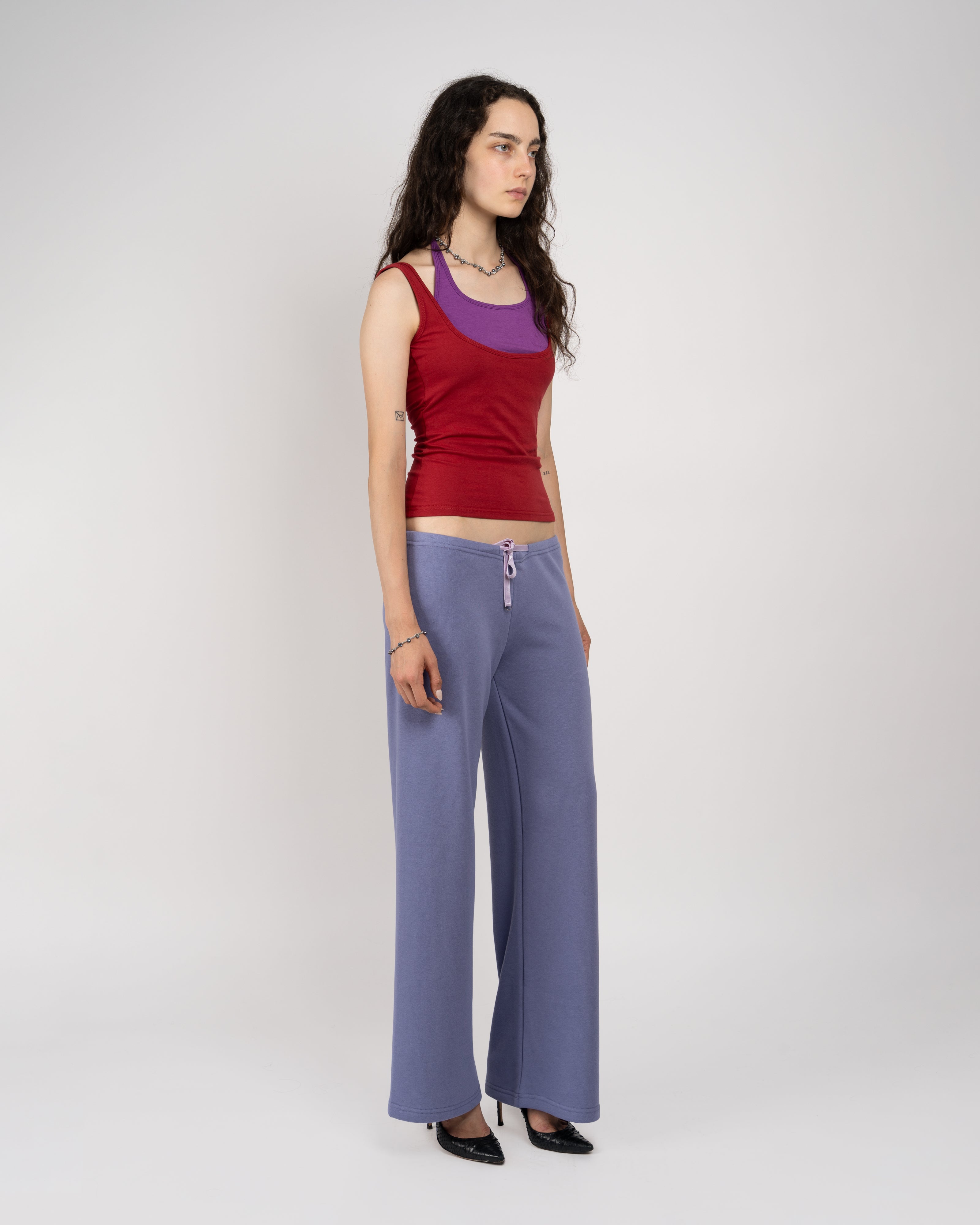 A*POD Low Rise Jersey Pants in Periwinkle