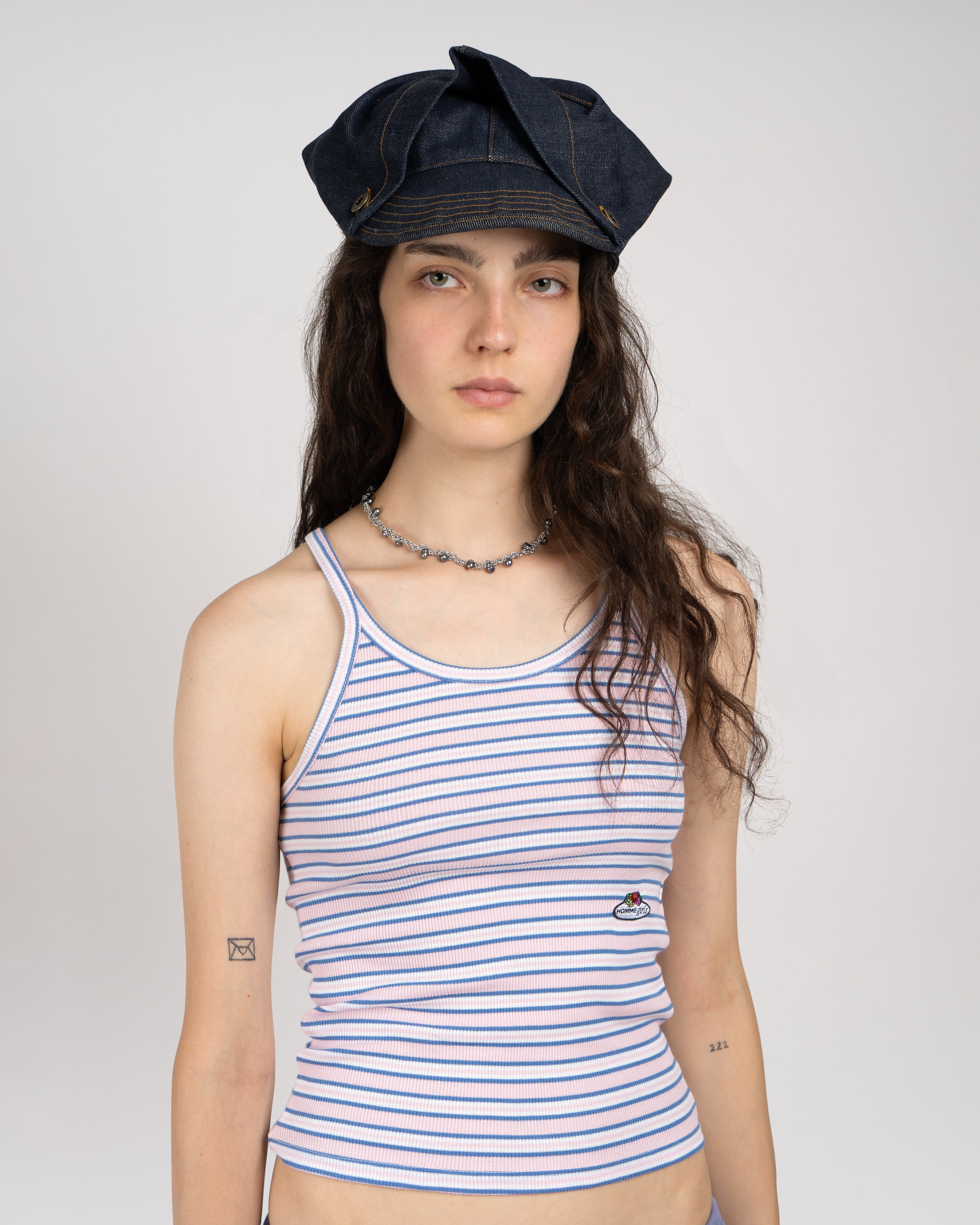 Pink Striped Cami Tank Top