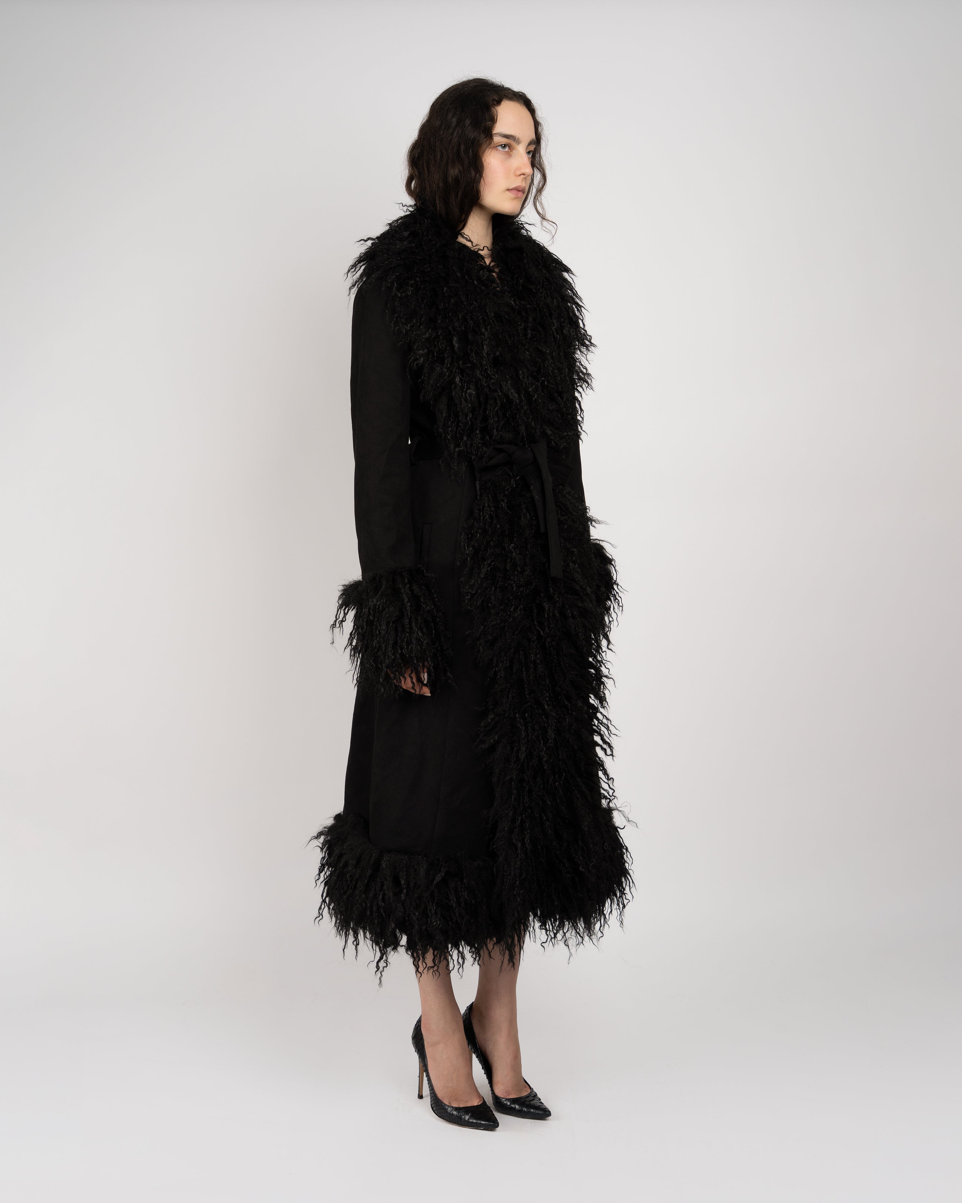 Faux Suede Coat
