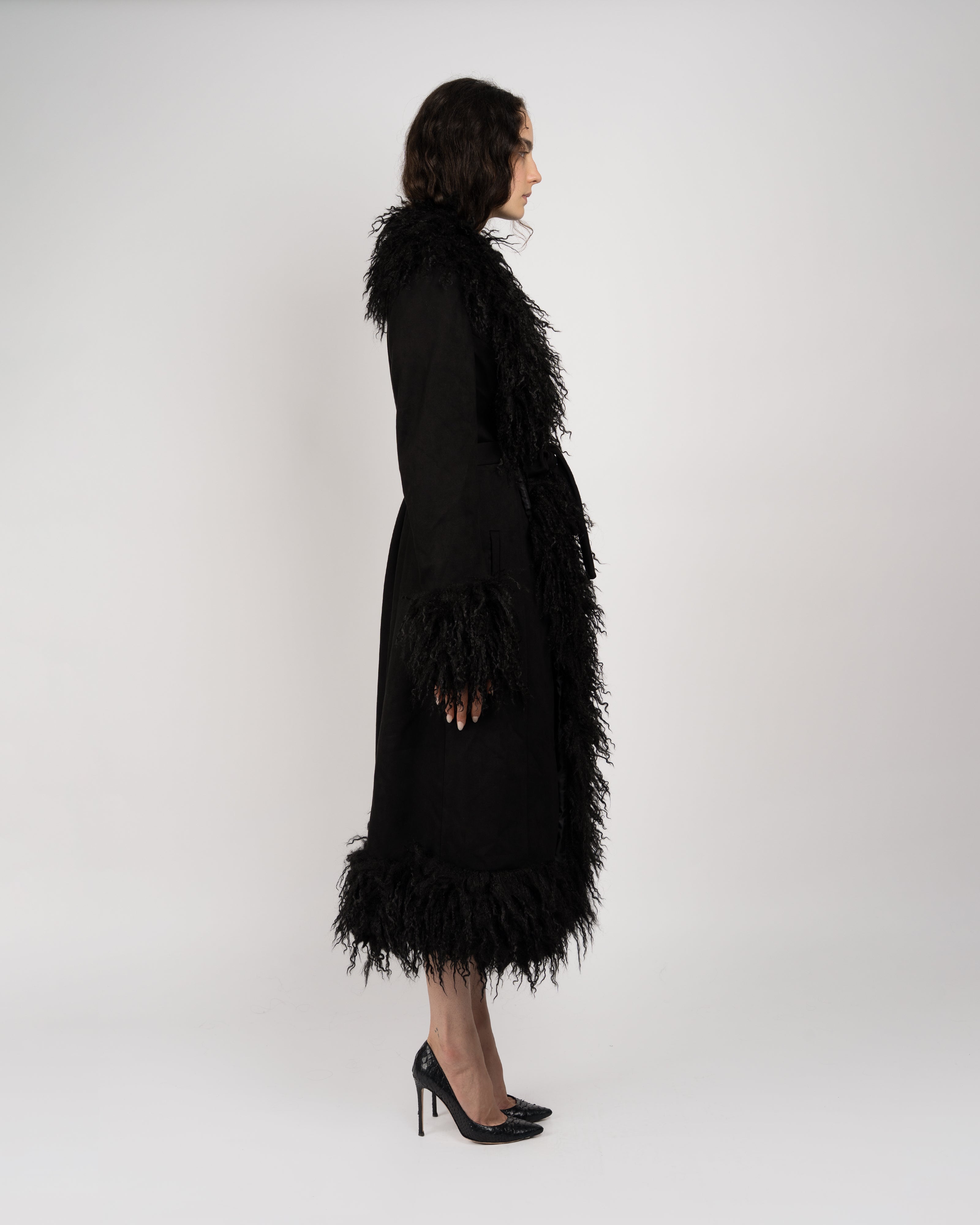 Faux Suede Coat