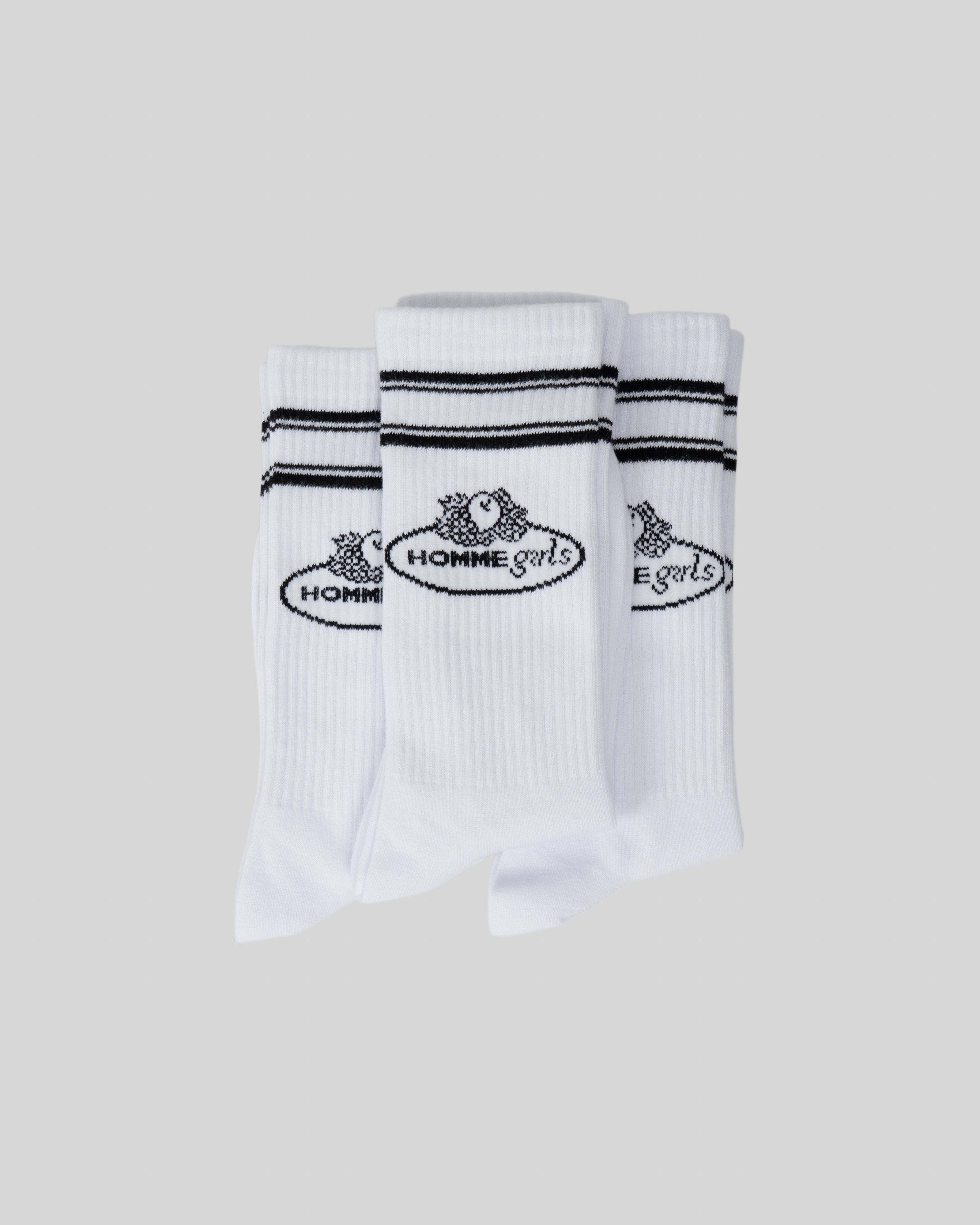 White HG x Fruit Of The Loom Crew Socks (3-Pack)