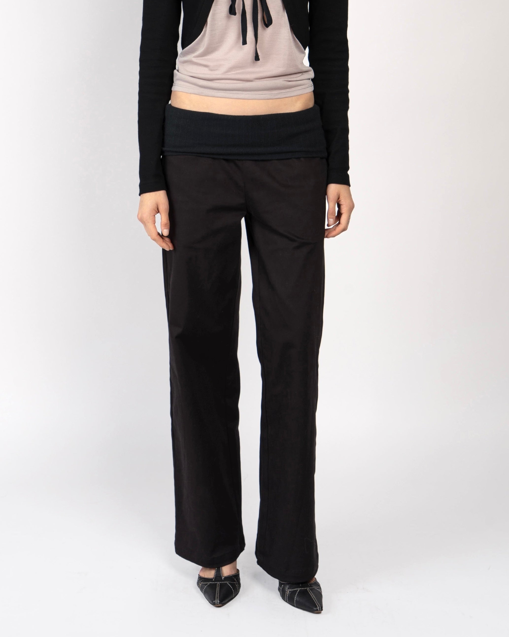 Black Journal Pants in Twill