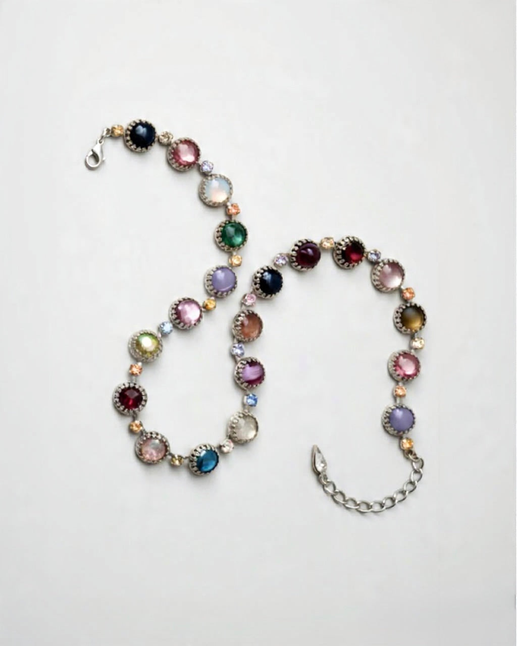 Paint Pot Layering Choker in Punk Rocks (Silver)