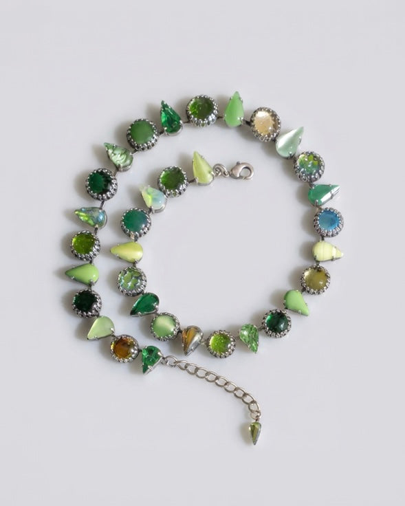 Layering Choker in Salad (Silver)