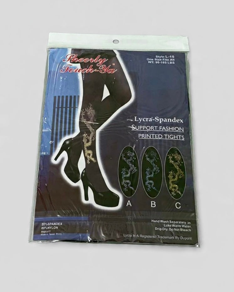 Dragon Support Fashion Printed Tights