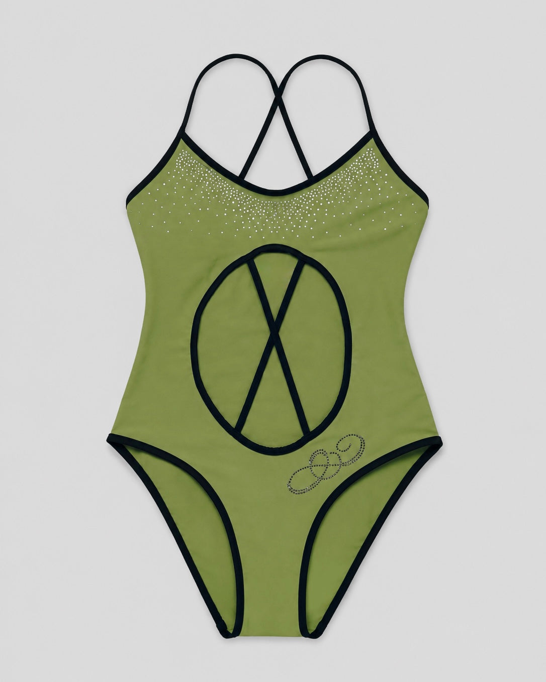 Collab Crossback Swimsuit in Olive