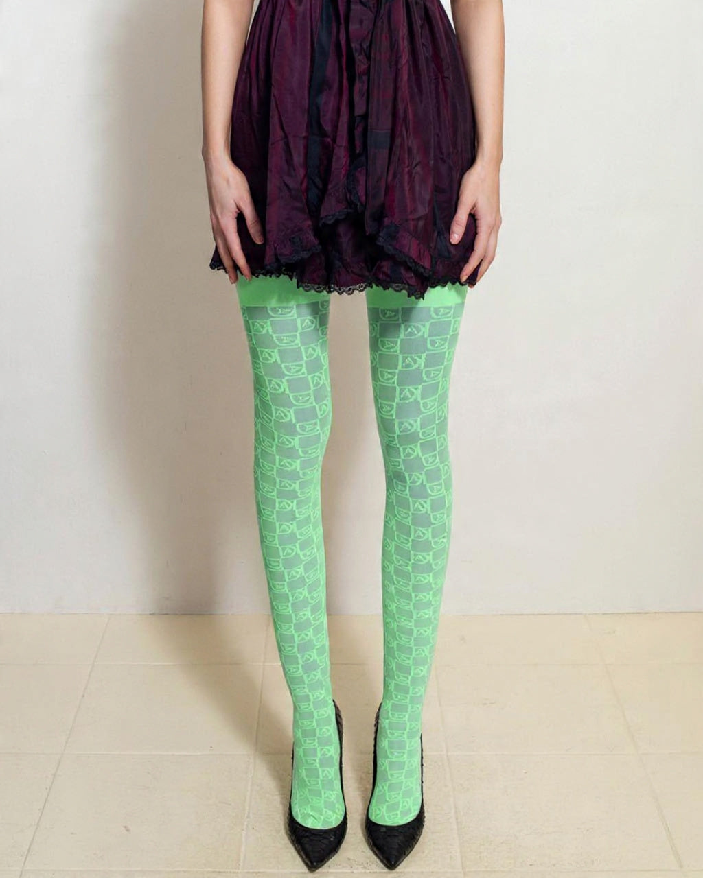 Stockings in Citron Green