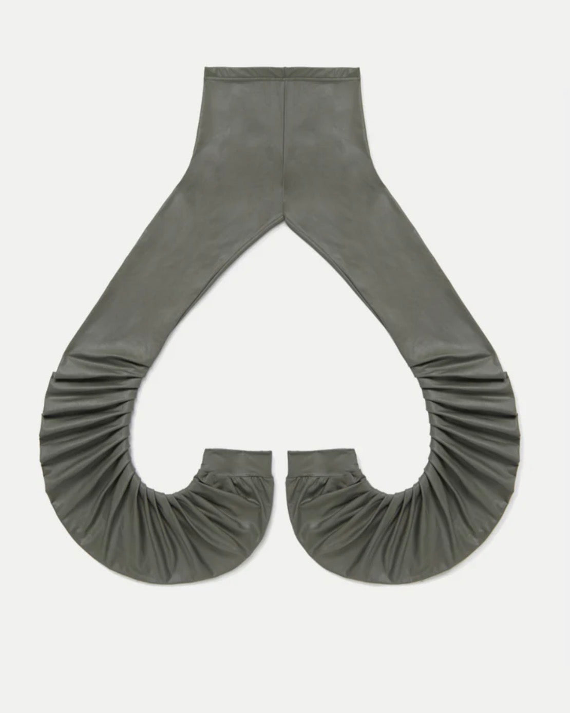 Maroske - Iron Wetlook Gathered Leggings - Sample