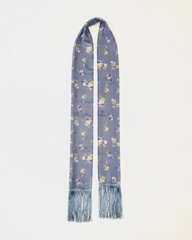 Night Blooming Fringe Scarf