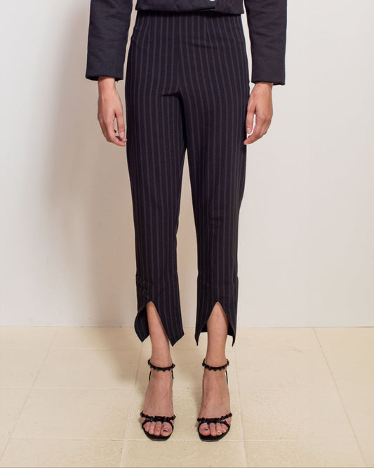 Black Pinstripe Pants