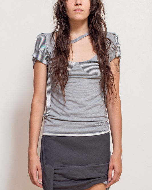 Altra Stripe Gray Top