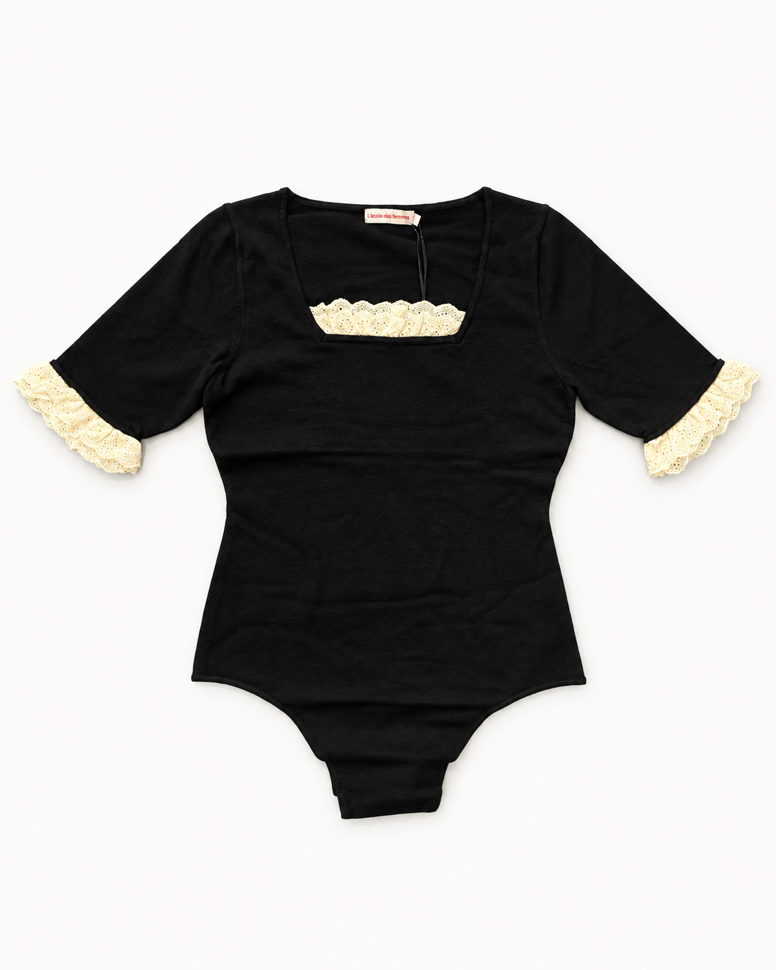 French Maid Square Neck Bodysuit