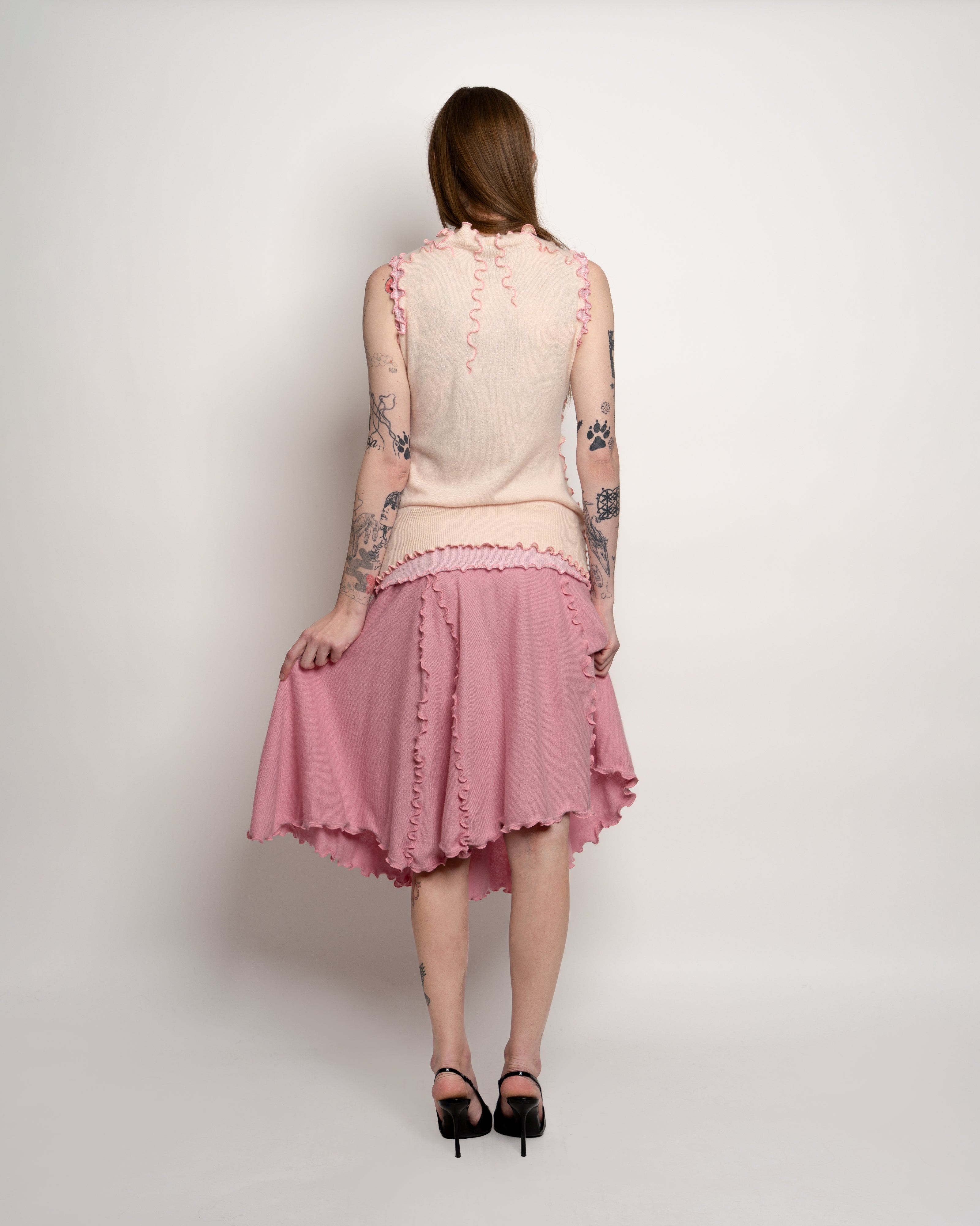 Pink Button Down Vest