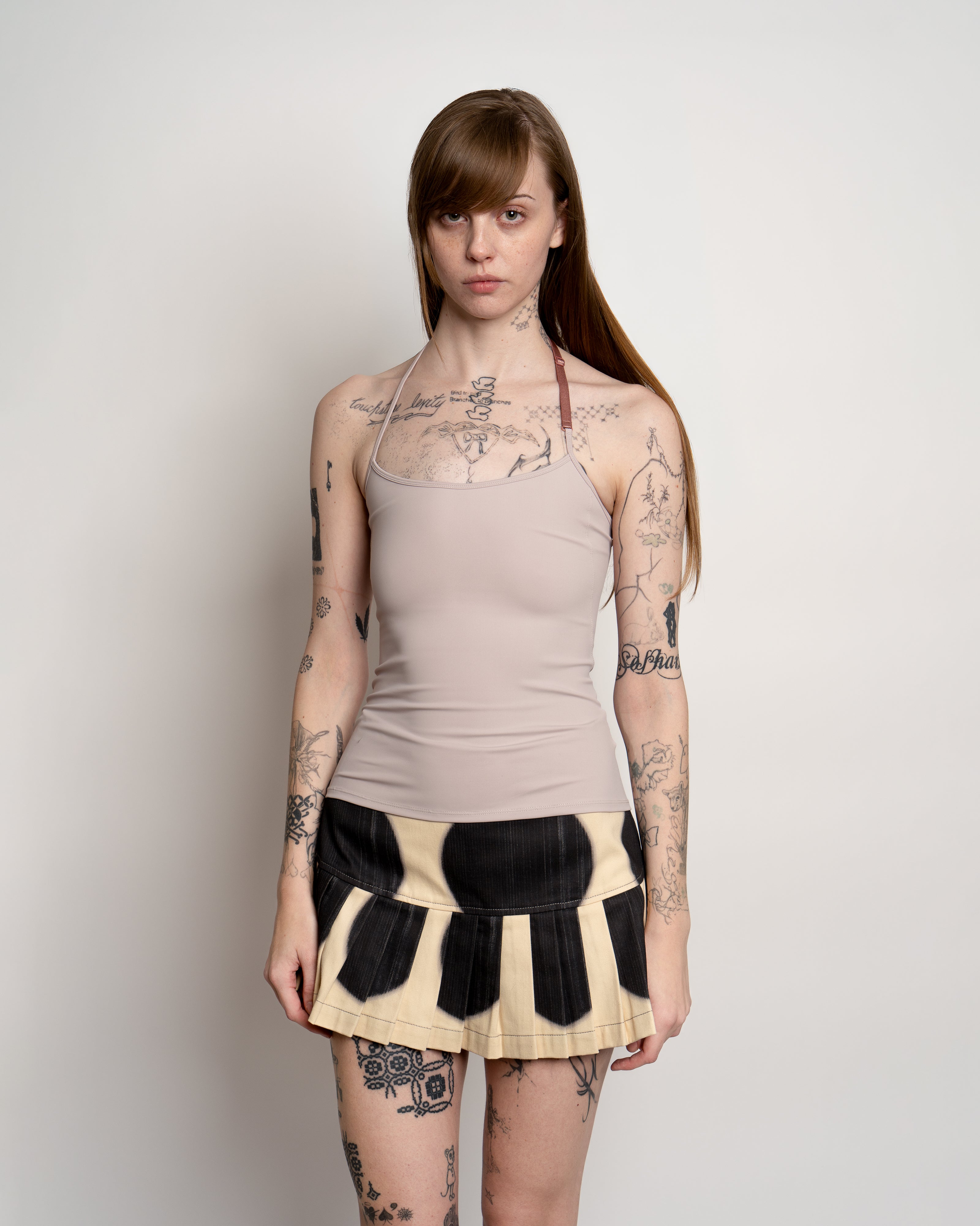 Gray Lingerie Strap Halter