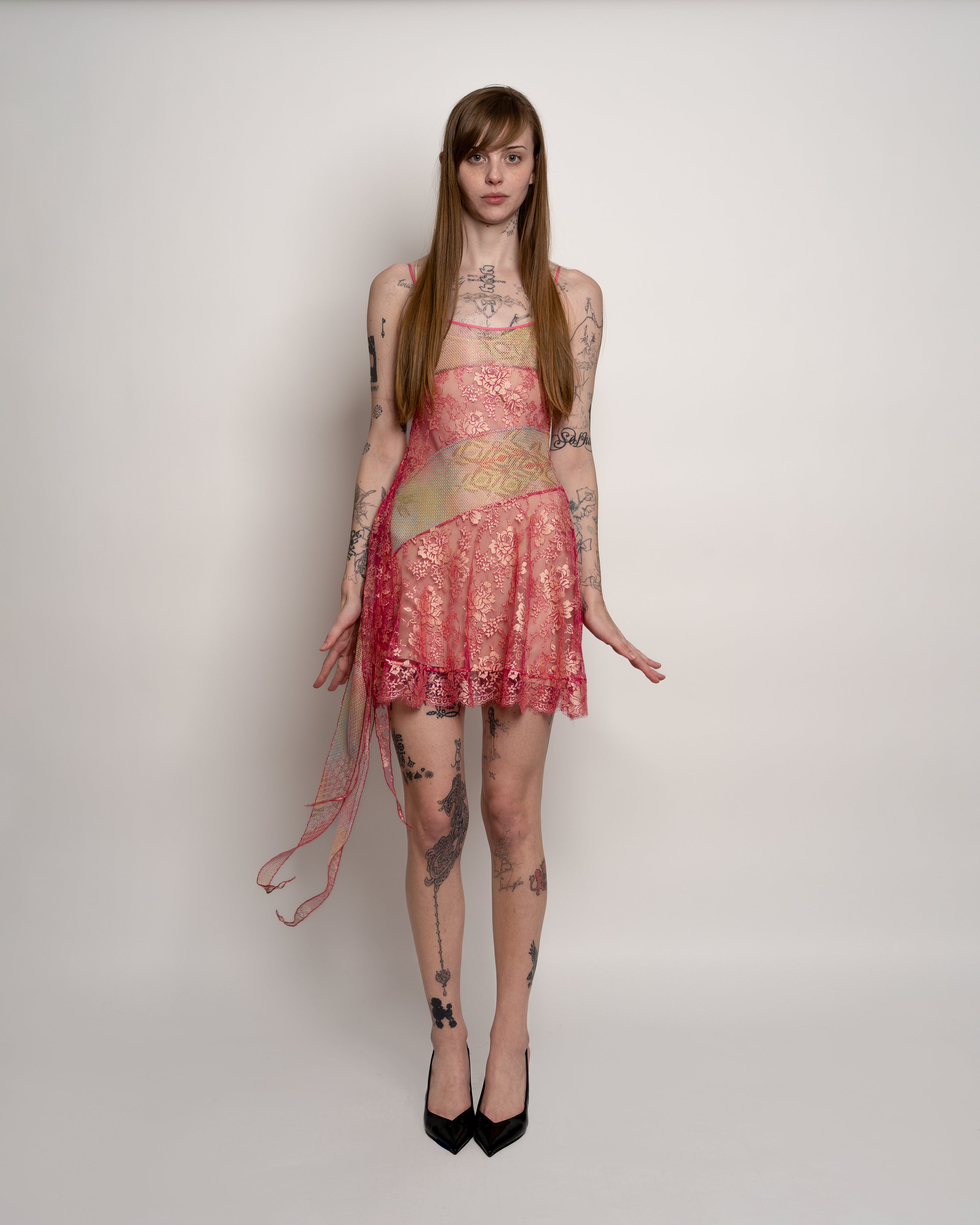 Netting Lace Mini Dress