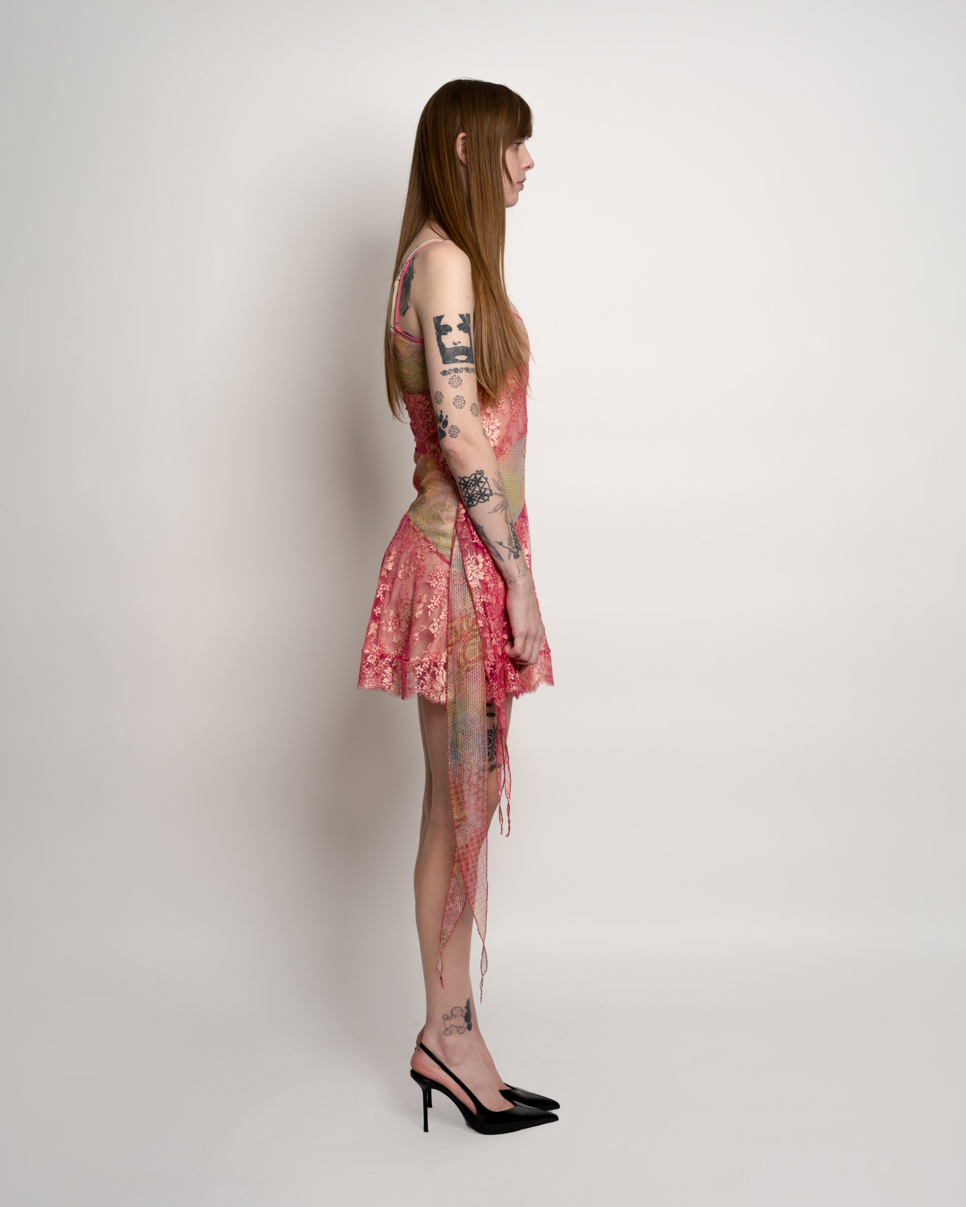 Netting Lace Mini Dress